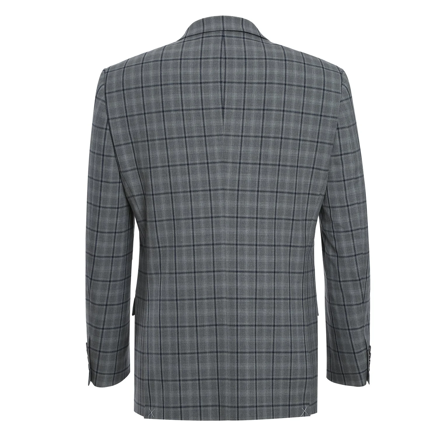 293-20 Men's Slim Fit Stretch Checked Suits - Image 3