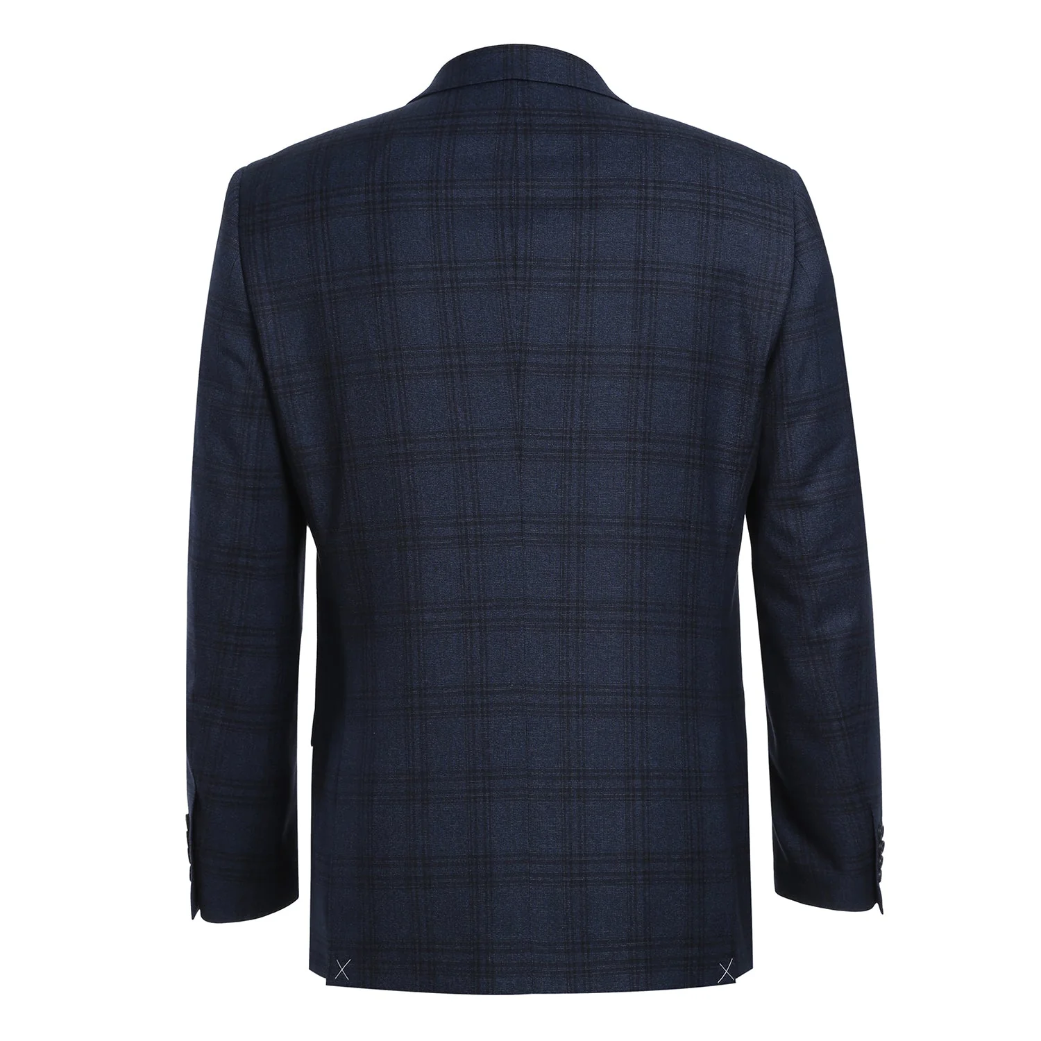 293-21 Men's Slim Fit Stretch Checked Suits - Image 3