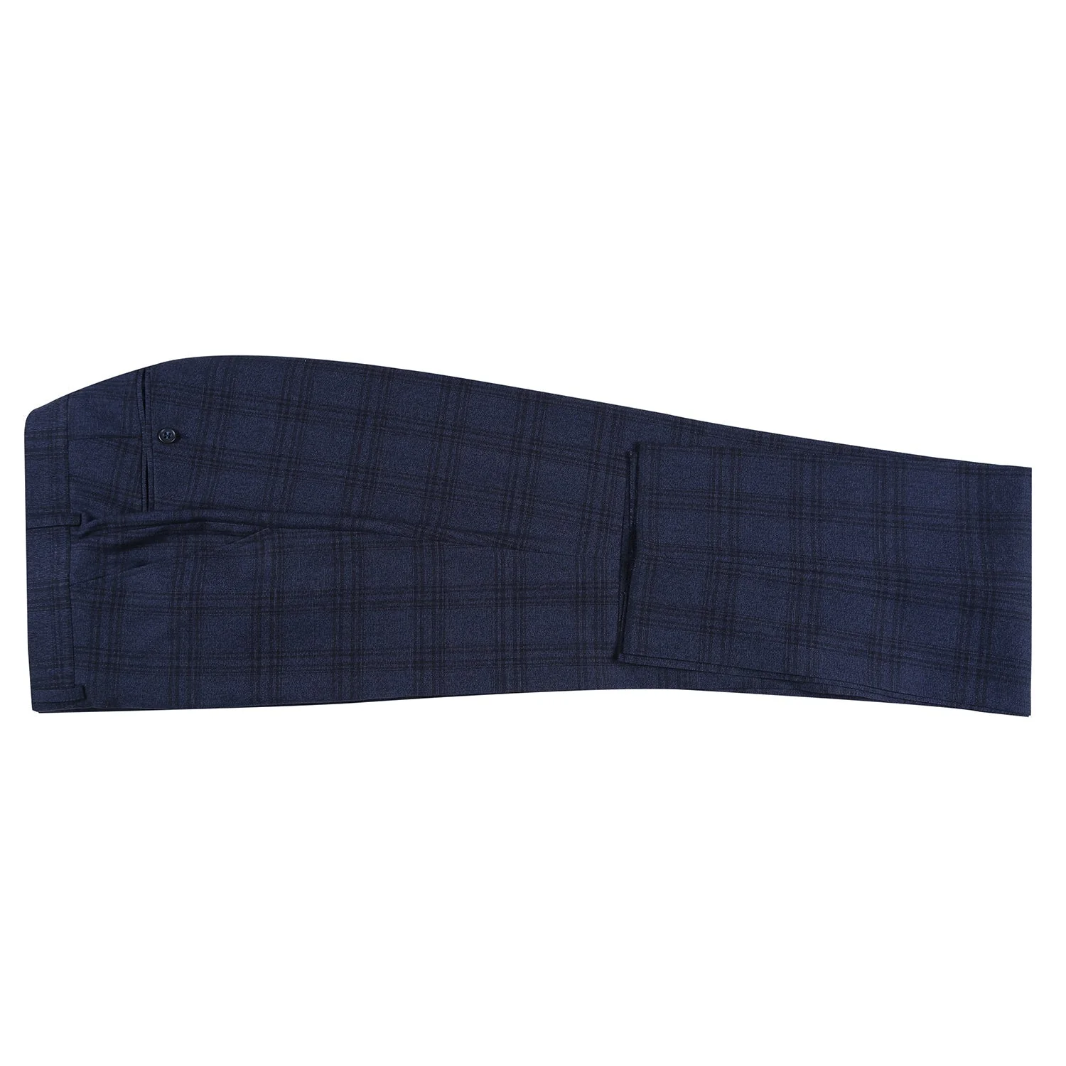 293-21 Men's Slim Fit Stretch Checked Suits - Image 8