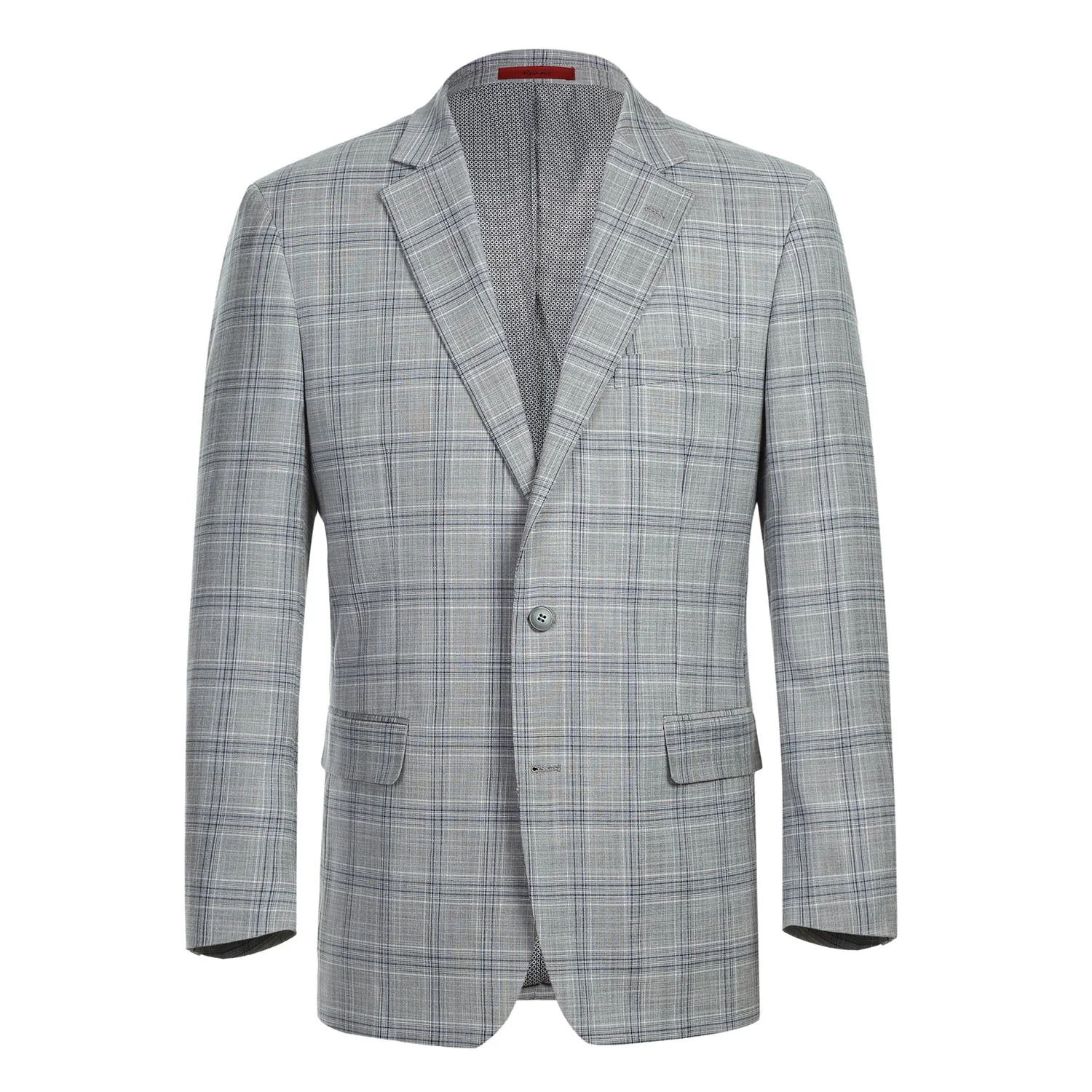 293-23 Men's Classic Fit Checked Suits - Image 2