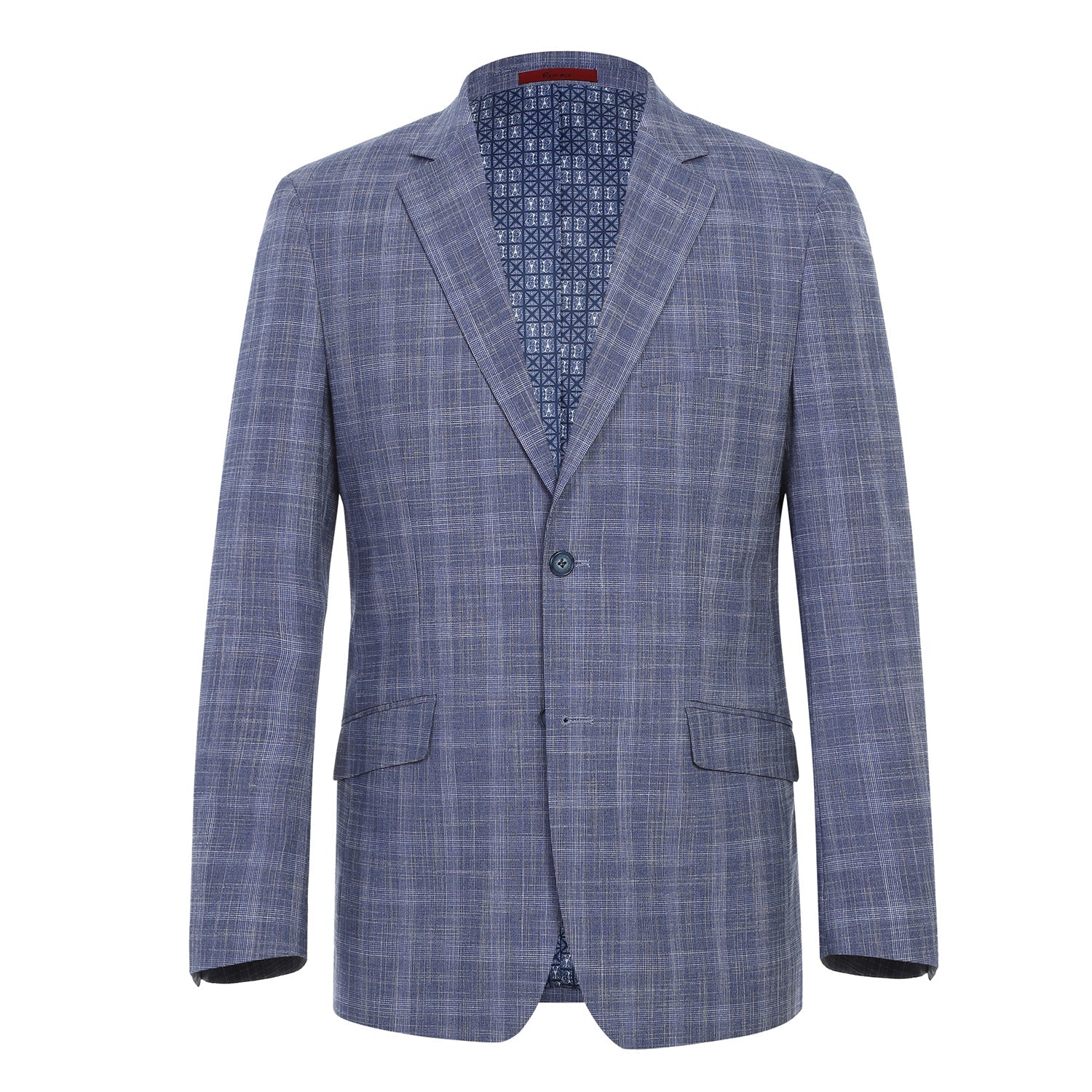 293-24 Men's Slim Fit Checked Suits - Image 2