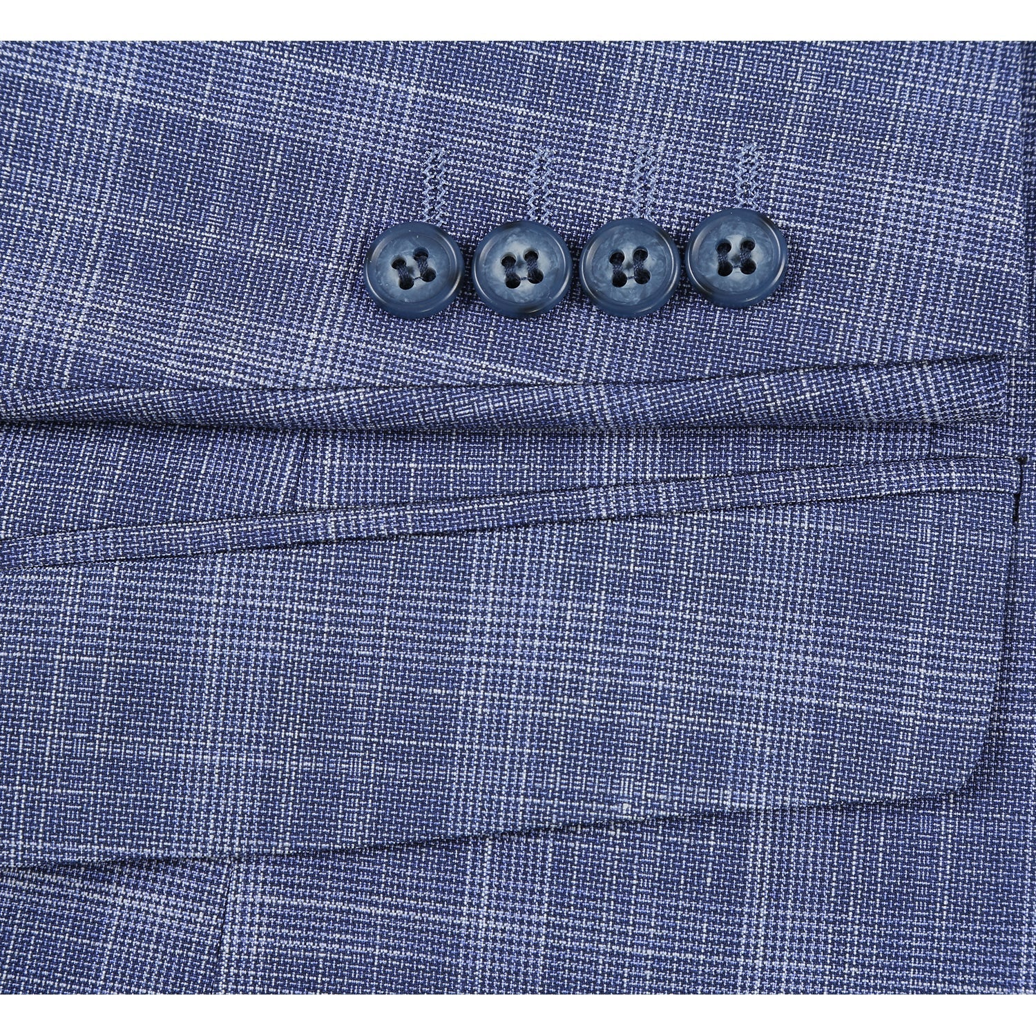 293-24 Men's Slim Fit Checked Suits - Image 7
