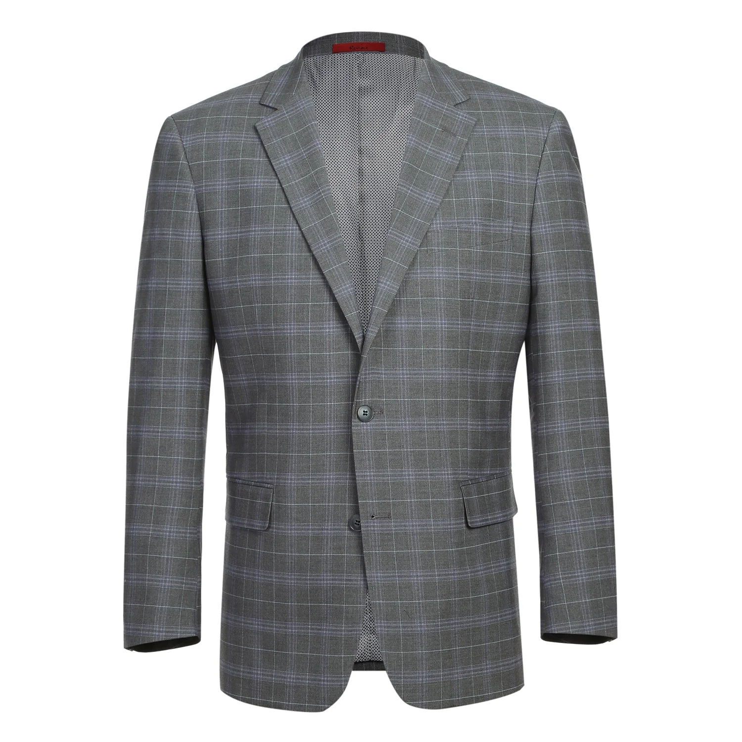 293-25 Men's Classic Fit Checked Suits - Image 2