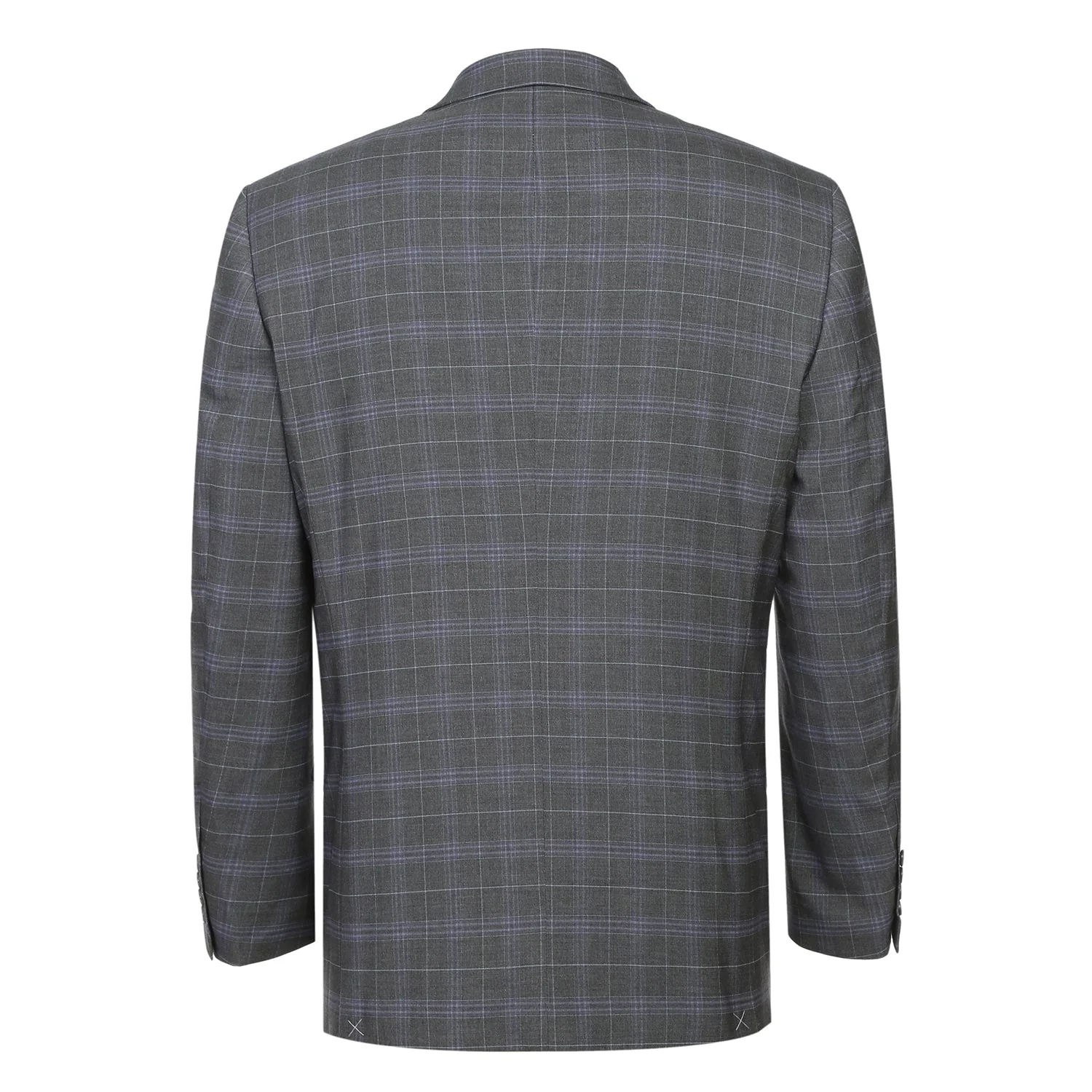 293-25 Men's Classic Fit Checked Suits - Image 3