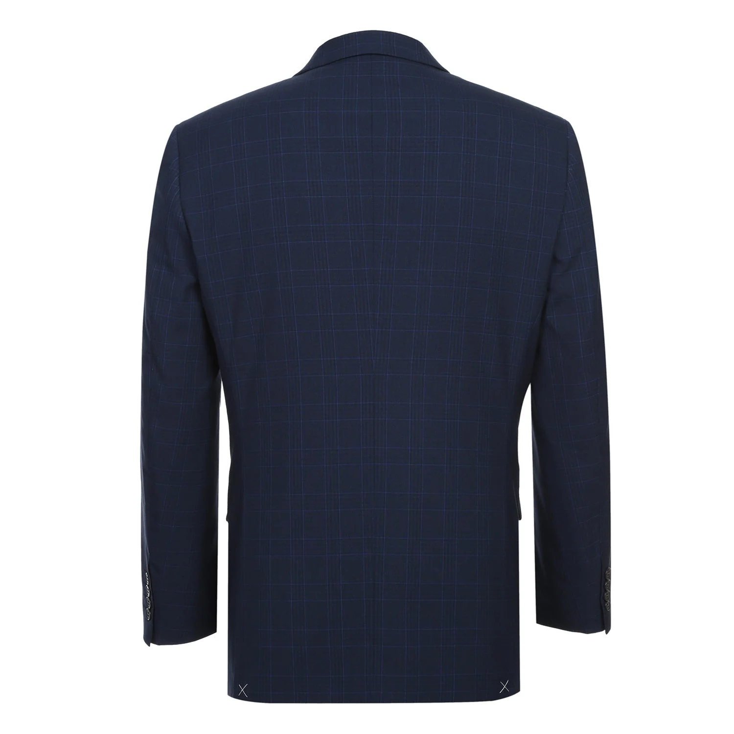 293-26 Men's Classic Fit Checked Suits - Image 3