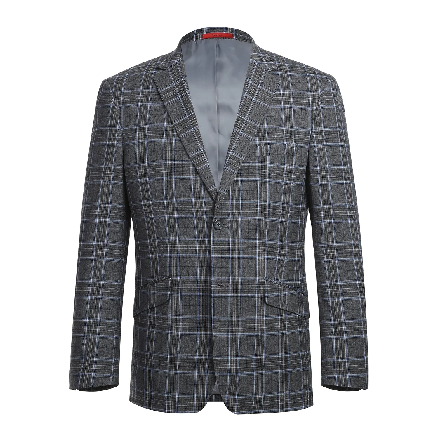 293-28 Men's Slim Fit Checked Suits - Image 2