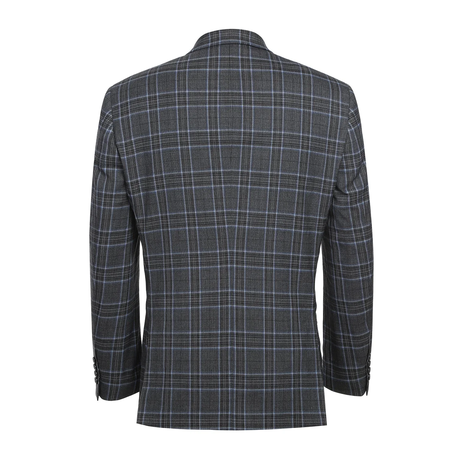 293-28 Men's Slim Fit Checked Suits - Image 3