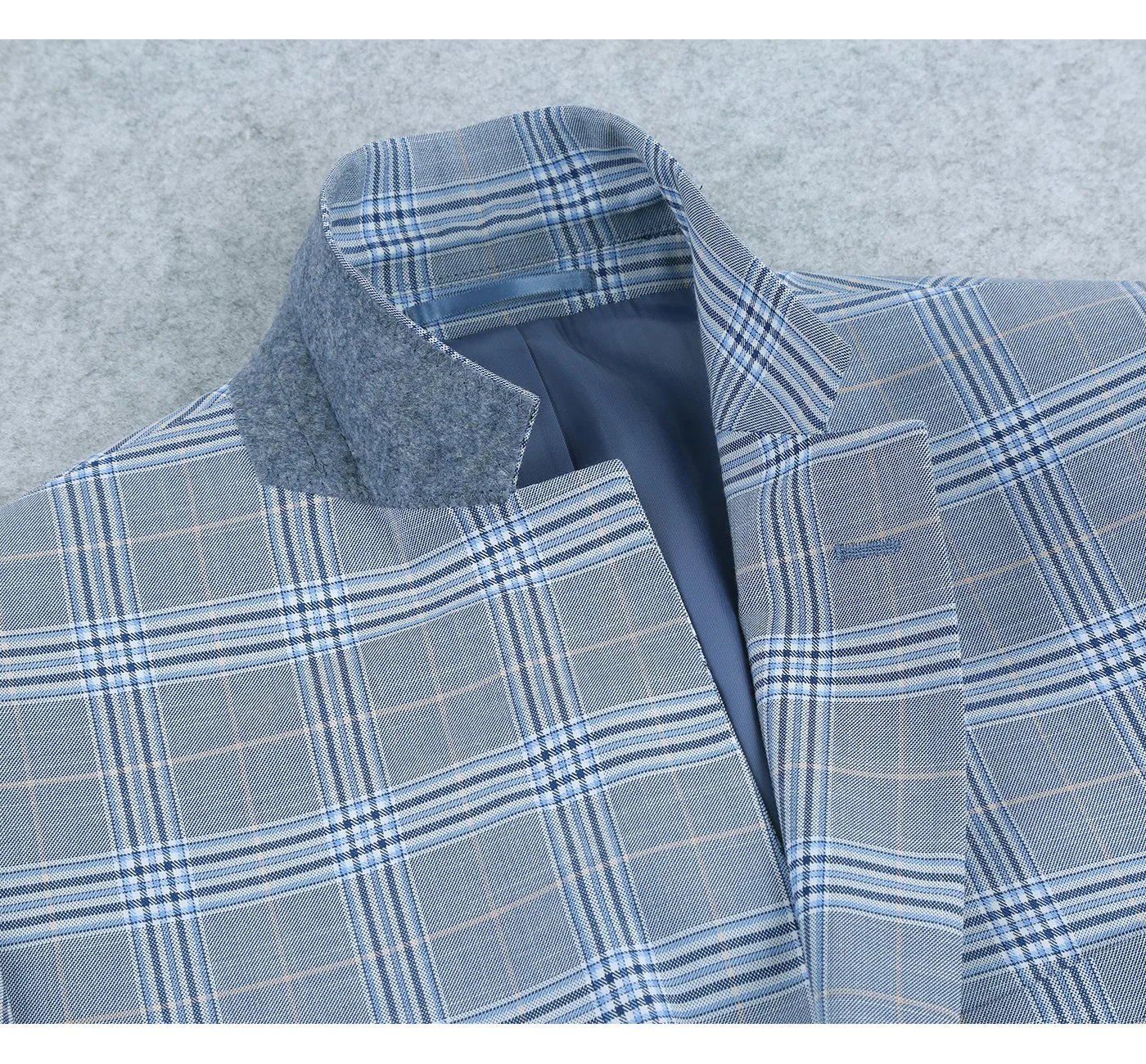 293-3 Men's 2-Piece Slim Fit Notch Lapel Stretch Windowpane Suit - Image 5