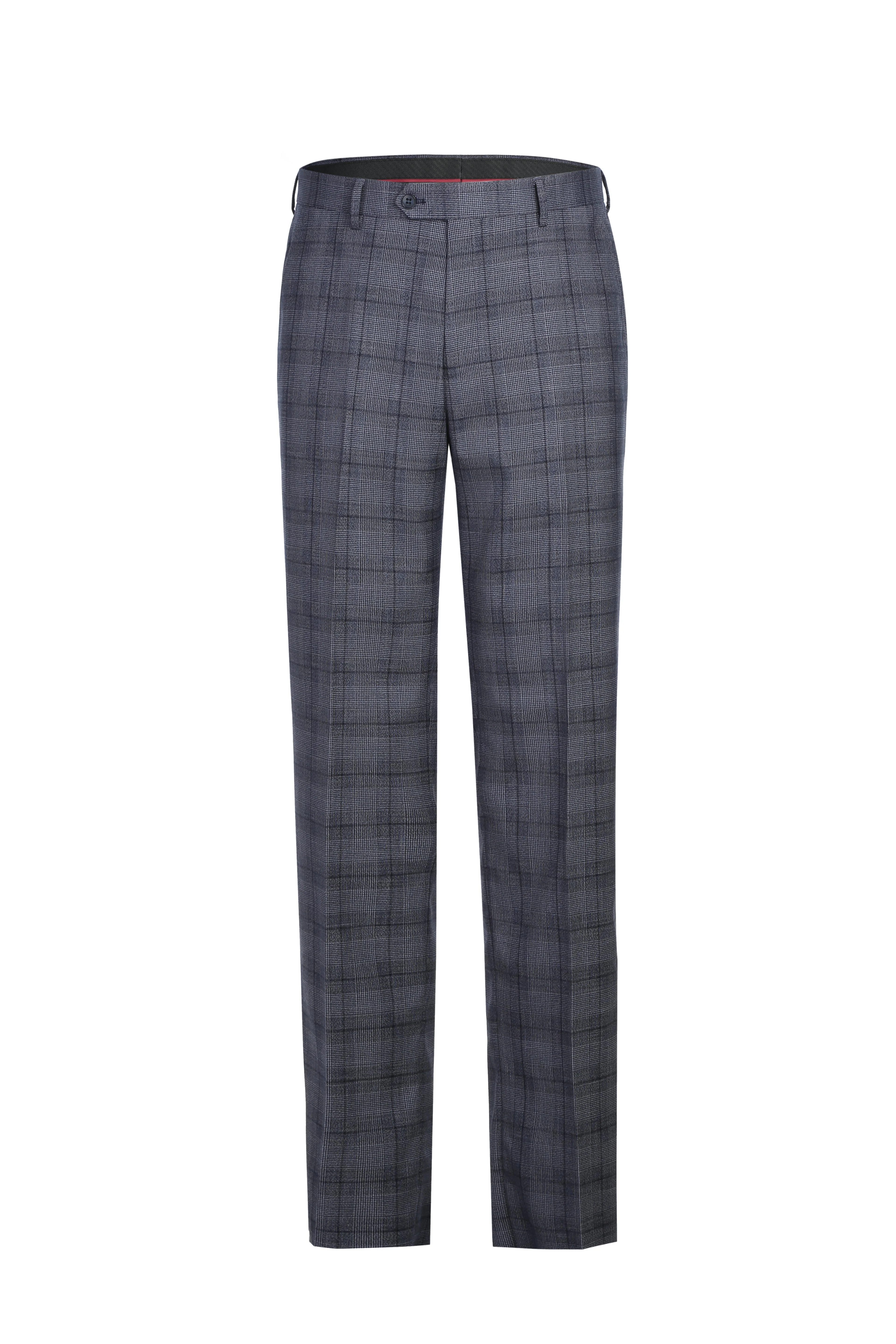 293-30 Men's Classic Fit Checked Suits - Image 7