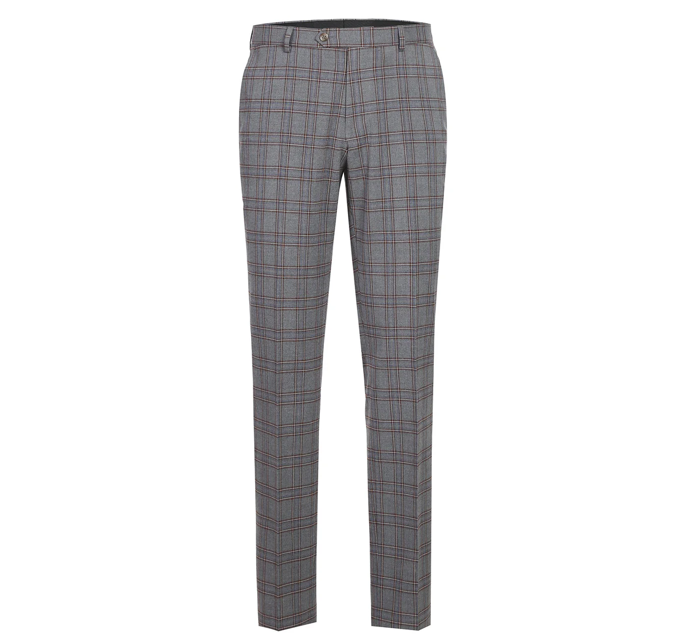 293-7 Men's Two Piece Slim Fit Stretch Windowpane Check Dress Suit - Image 7