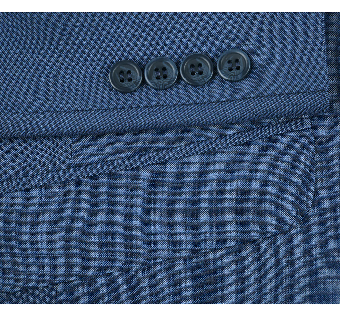 557-1 Men's 2-Piece Slim Fit Single Breasted Wool Suit - Image 5