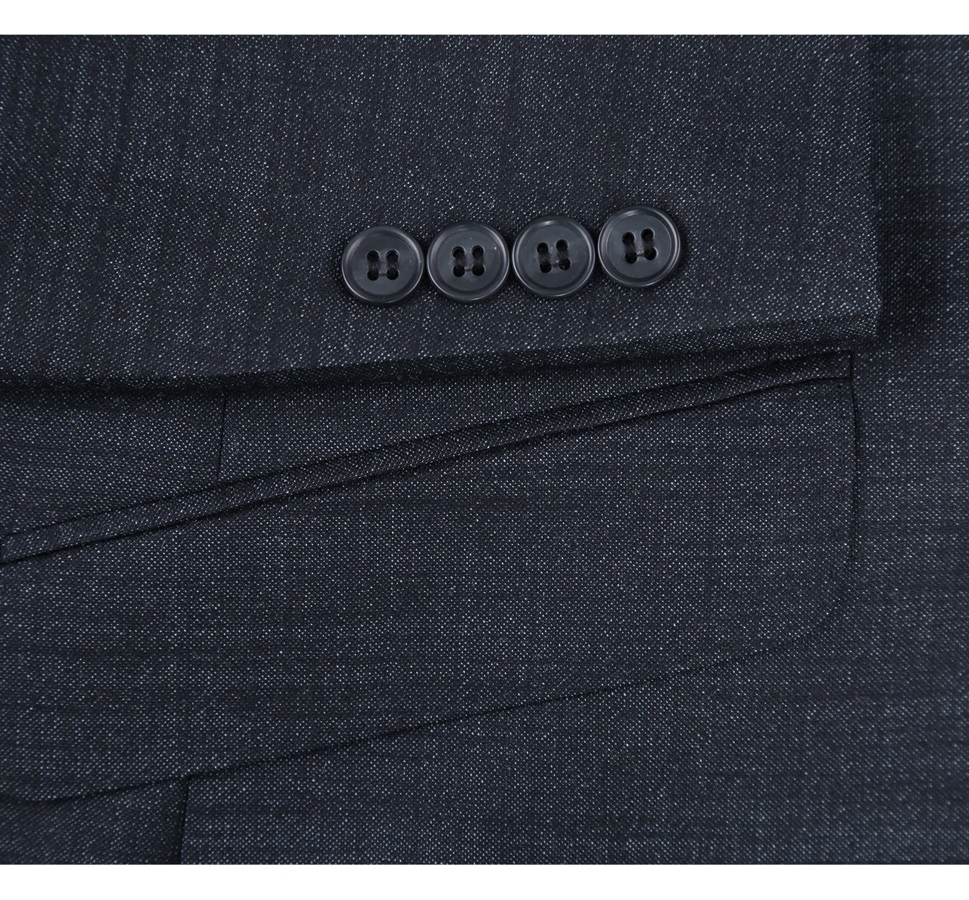 558-2 Men's Two Piece Slim Fit Wool Blend Suit - Image 5