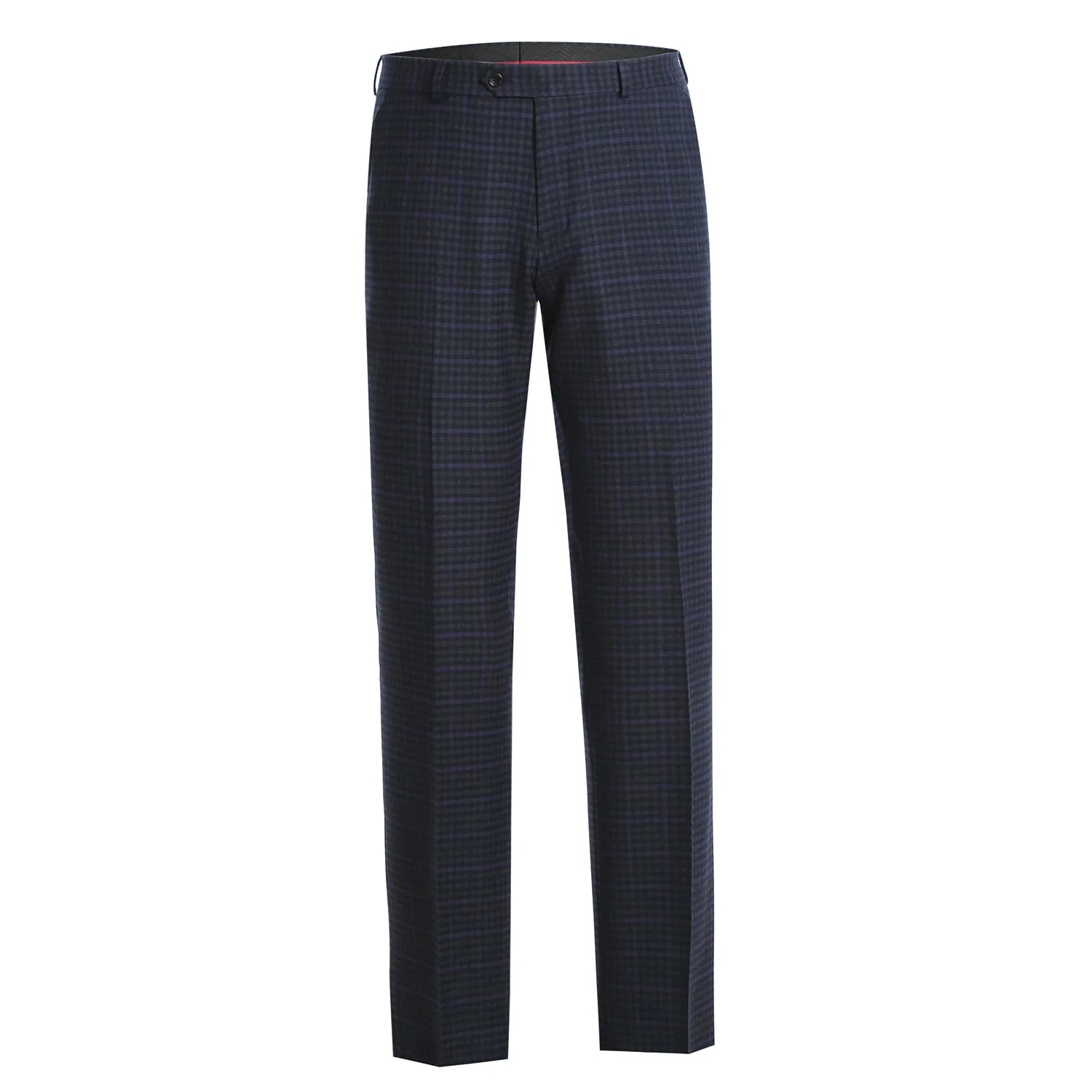 562-6 Men's Slim Fit Wool Stretch Checked Suits - Image 6