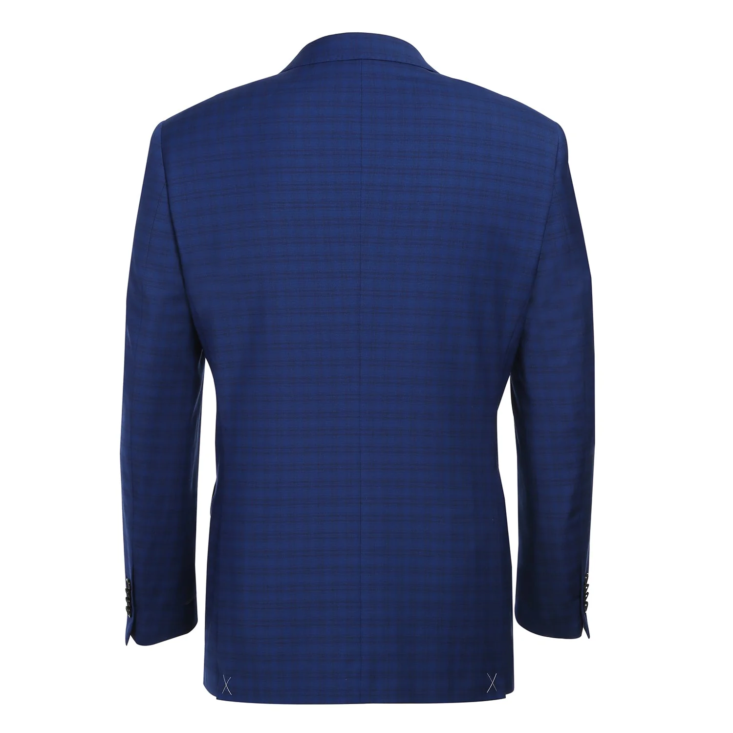 564-2 Men's Classic Fit Wool Blend Checked Suit - Image 2