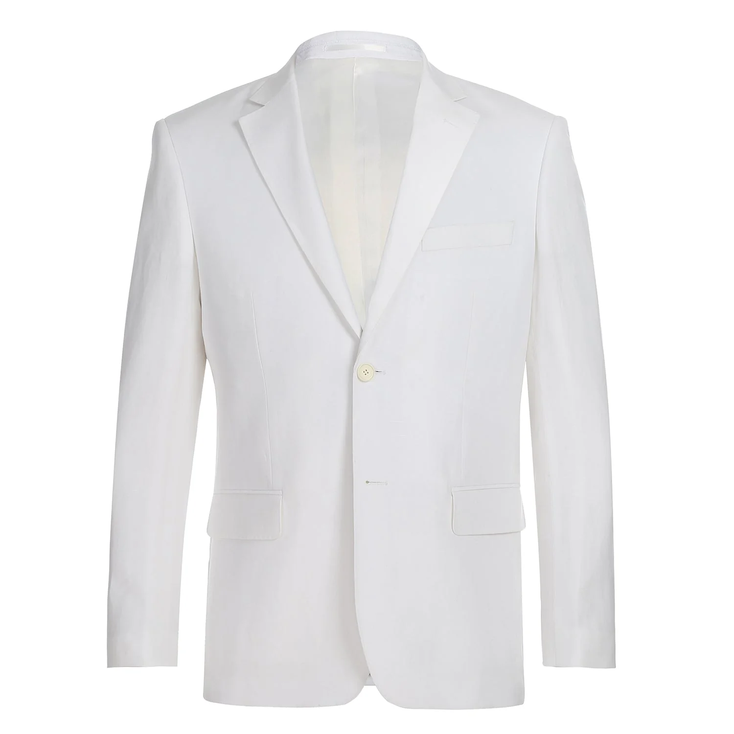 611-2 Men's New Slim Fit Checked Linen Suits - Image 2