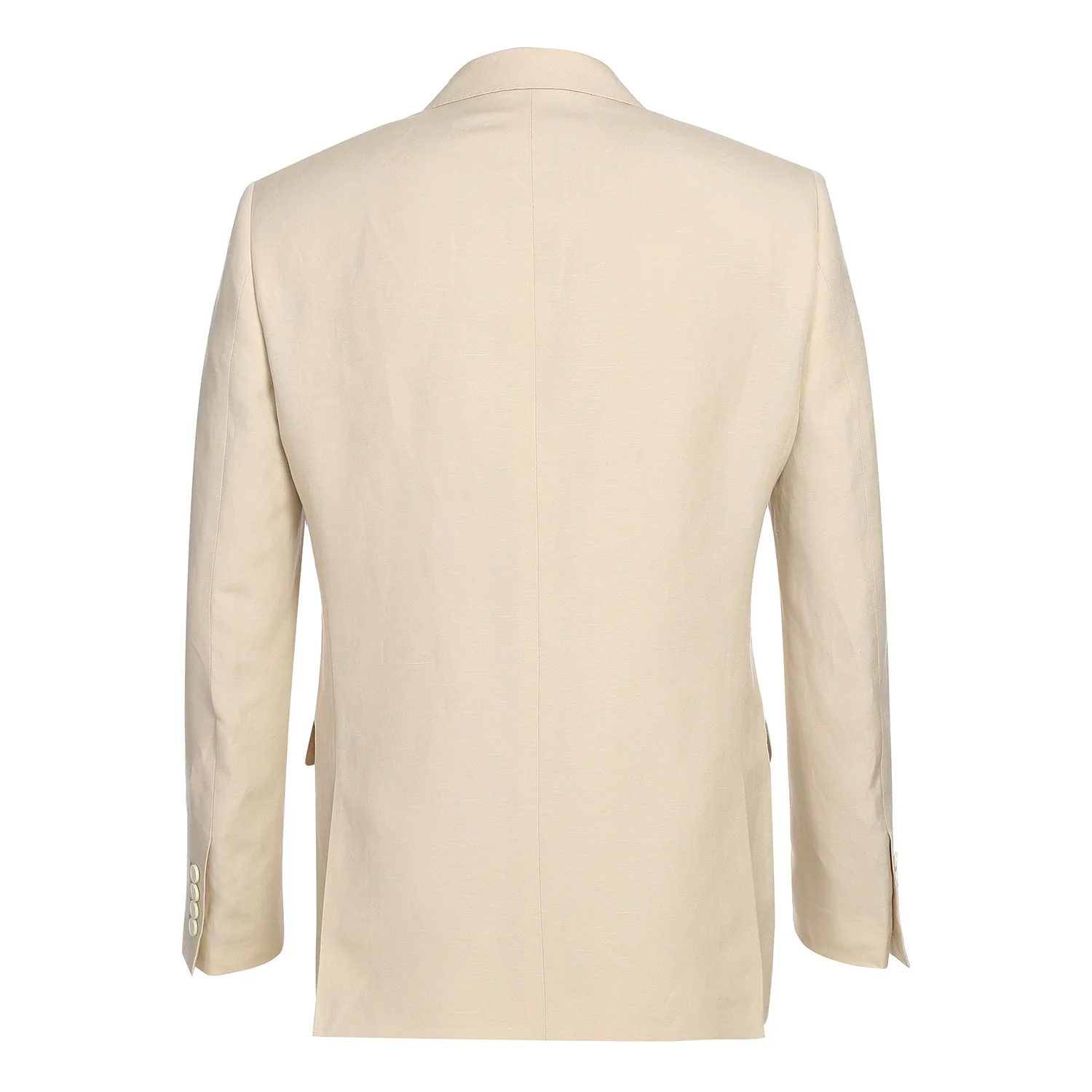 611-3 Men's New Slim Fit Checked Linen Suits - Image 3