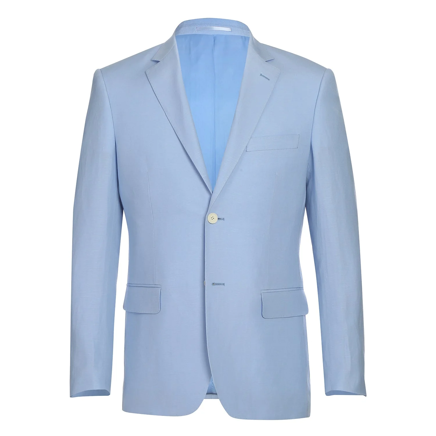 611-5 Men's New Slim Fit Checked Linen Suits - Image 2