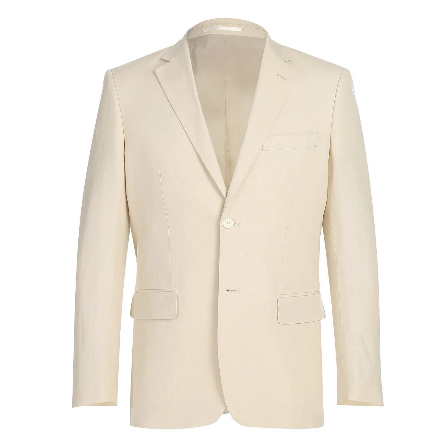 611-6 Men's New Slim Fit Checked Linen Suits - Image 2