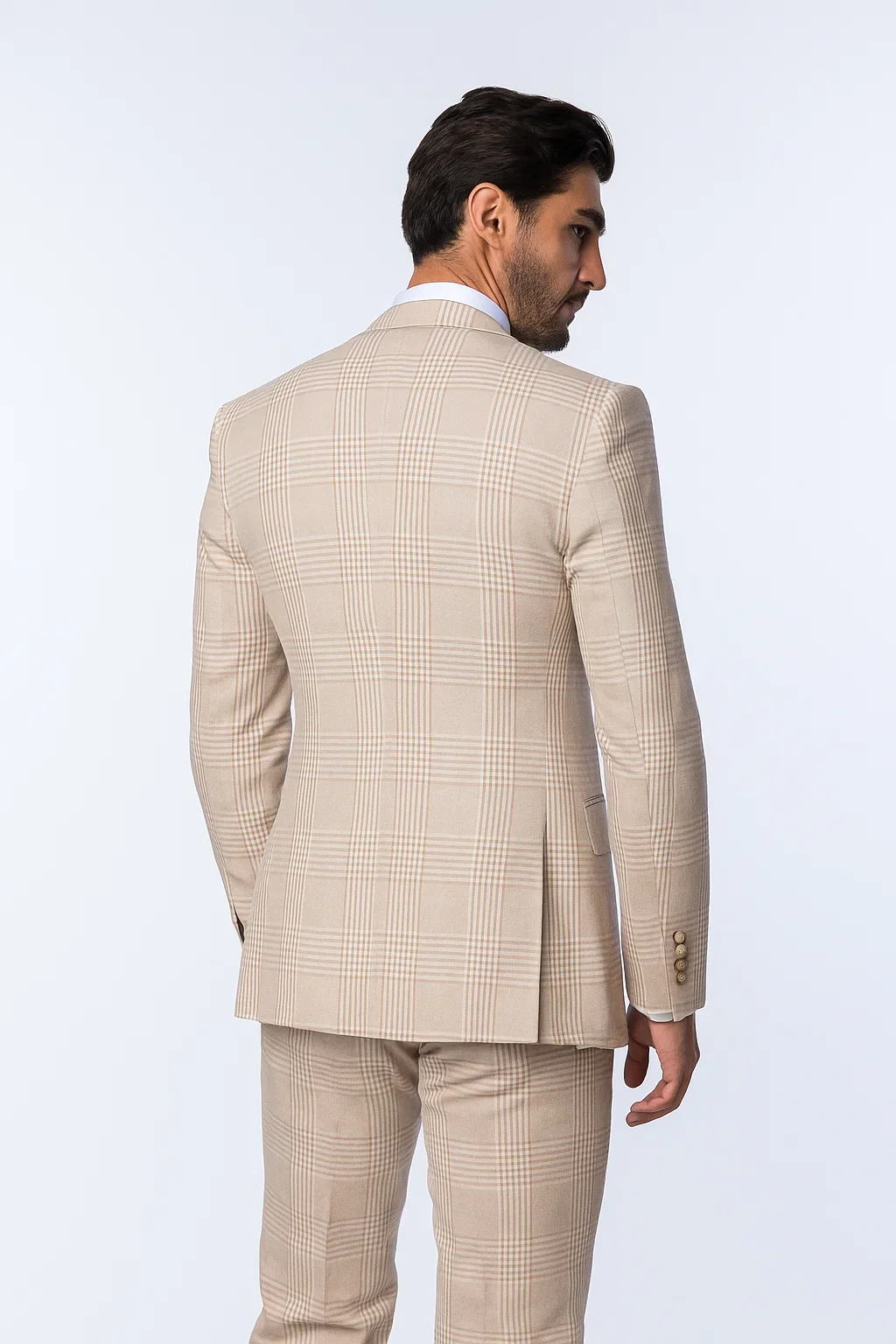 Suits With Baggy Pleated Pants - Wide Leg Pants 100% Wool - Classic Fit inac by Rossiman - Image 3