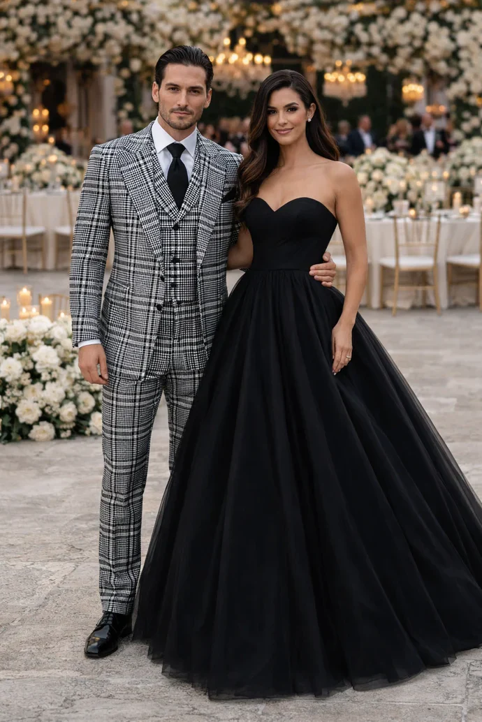 Suits With Baggy Pleated Pants - Wide Leg Pants 100% Wool - Classic Fit in One Button 3 Piece Suit by Rossiman - Image 7