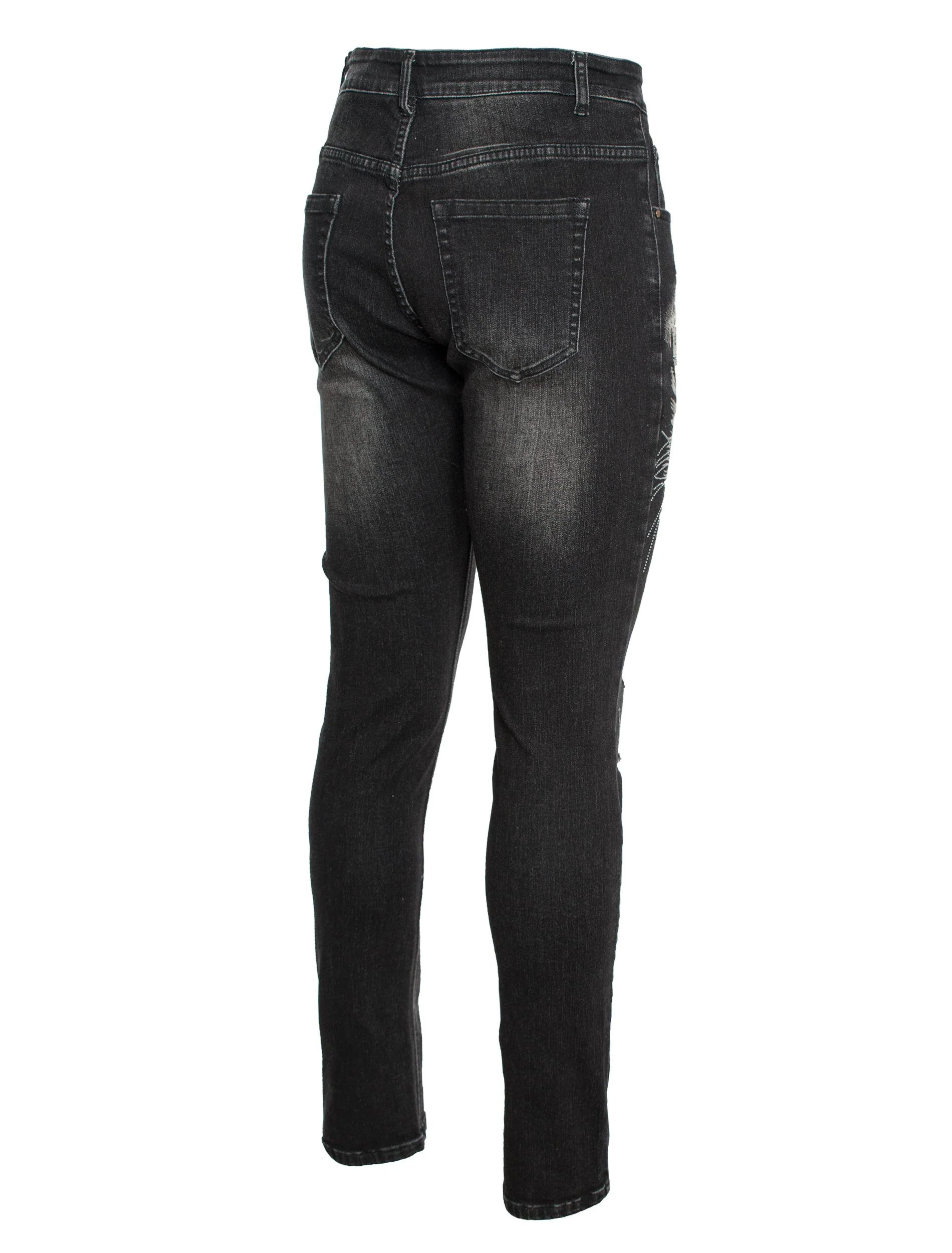 Tigger Motif on Skinny black denim - Image 2