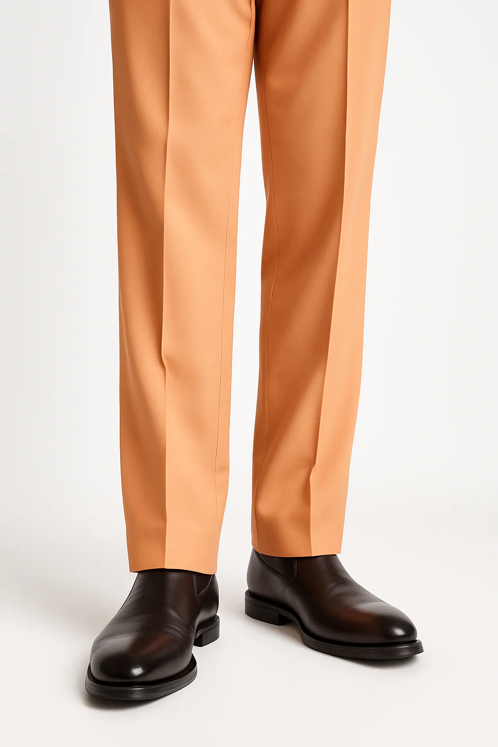 Tiglio Luxe Creamsicle Semi-Wide Leg Wool Marbella Dress Pants TL4013 - Image 8