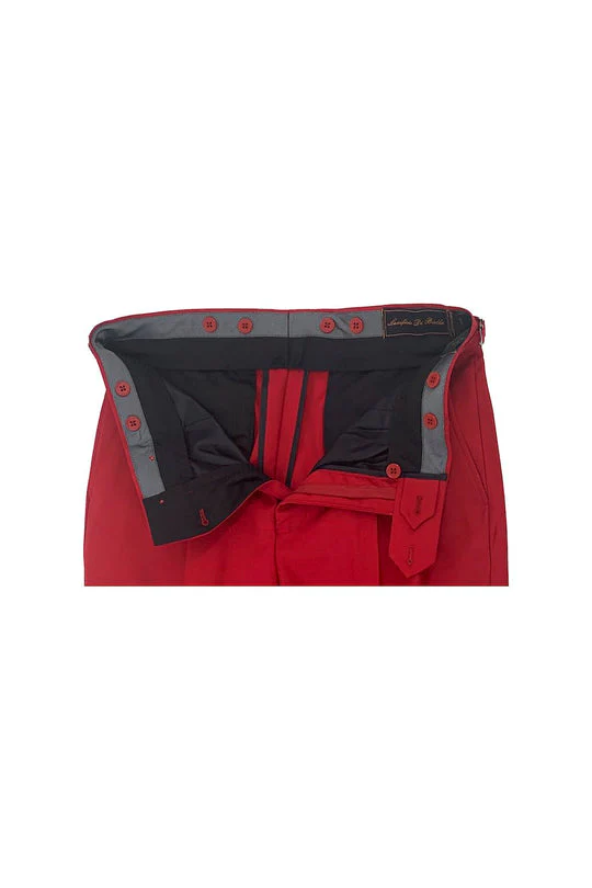 Tiglio Luxe Red Semi-Wide Leg Wool Marbella Dress Pants - Image 2