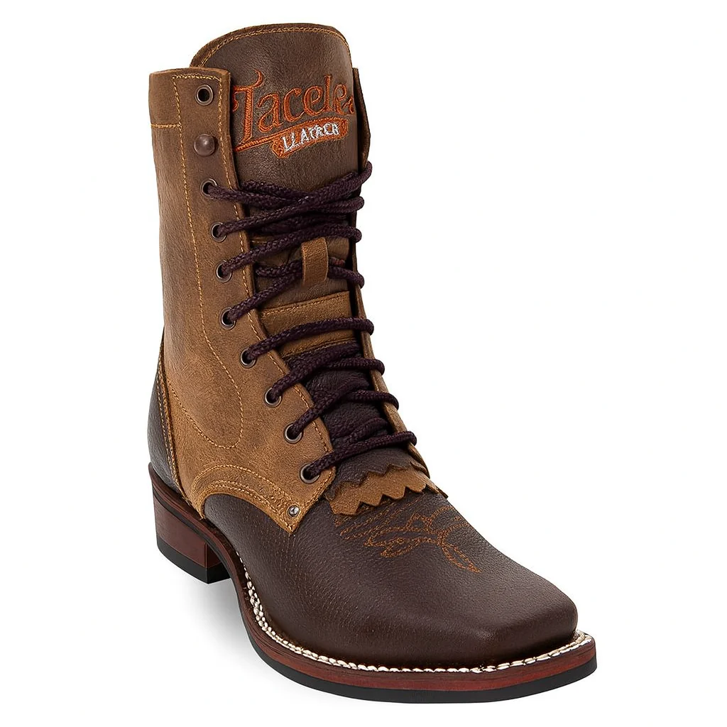 Lace Up Cowboy Boots