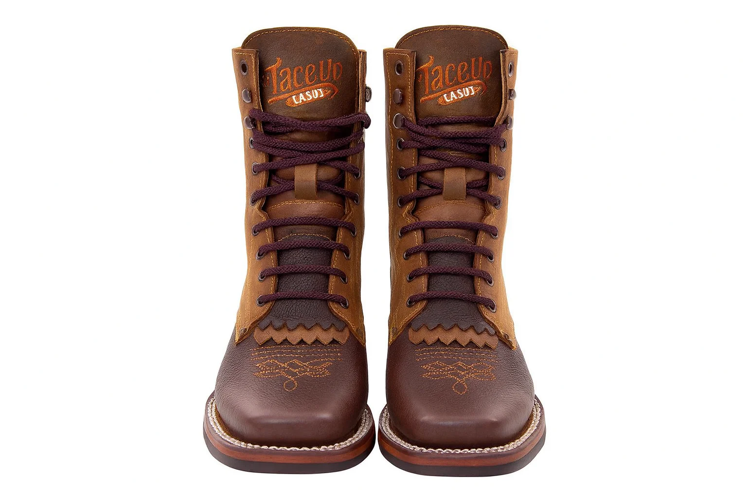 Lace Up Cowboy Boots - Image 4
