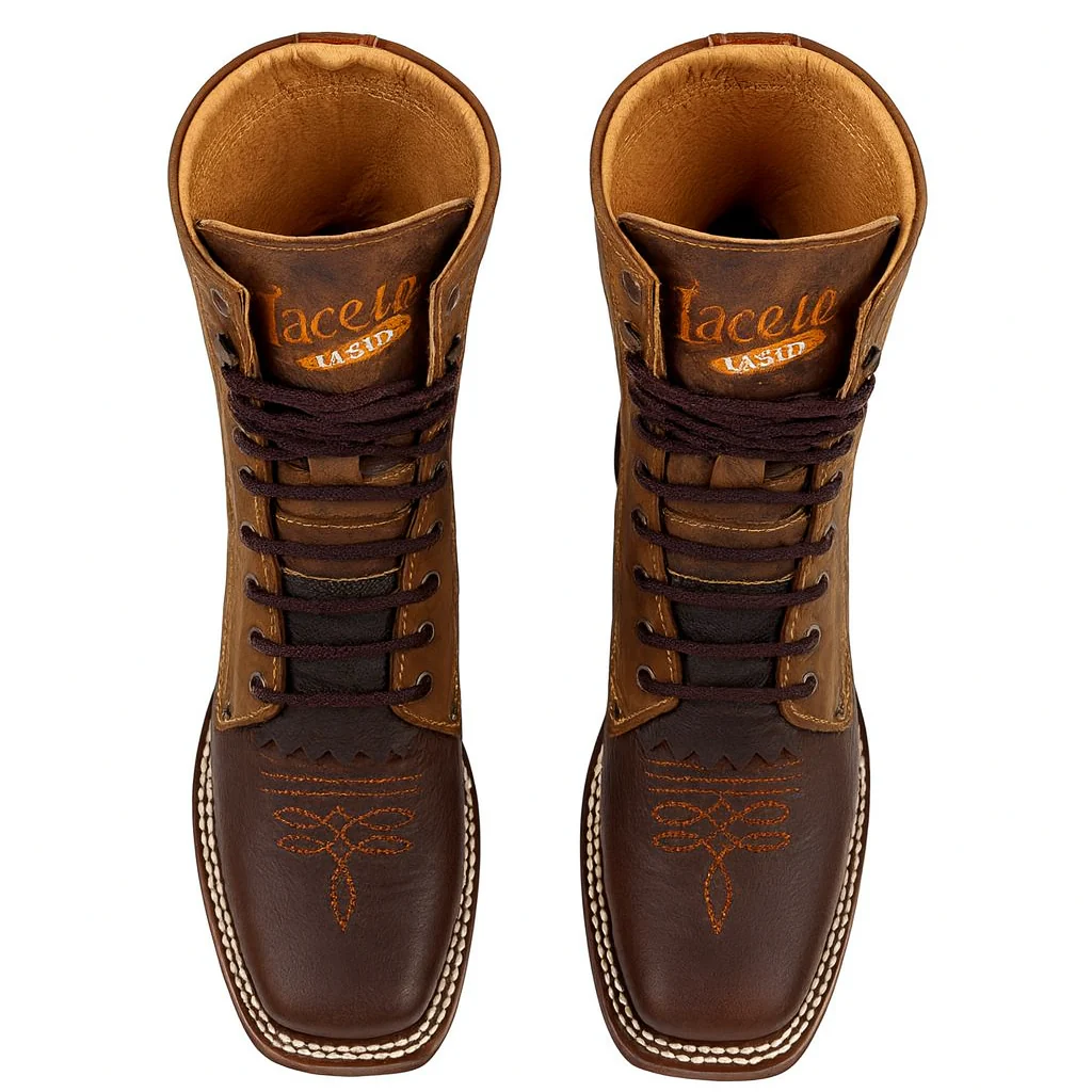 Lace Up Cowboy Boots - Image 5