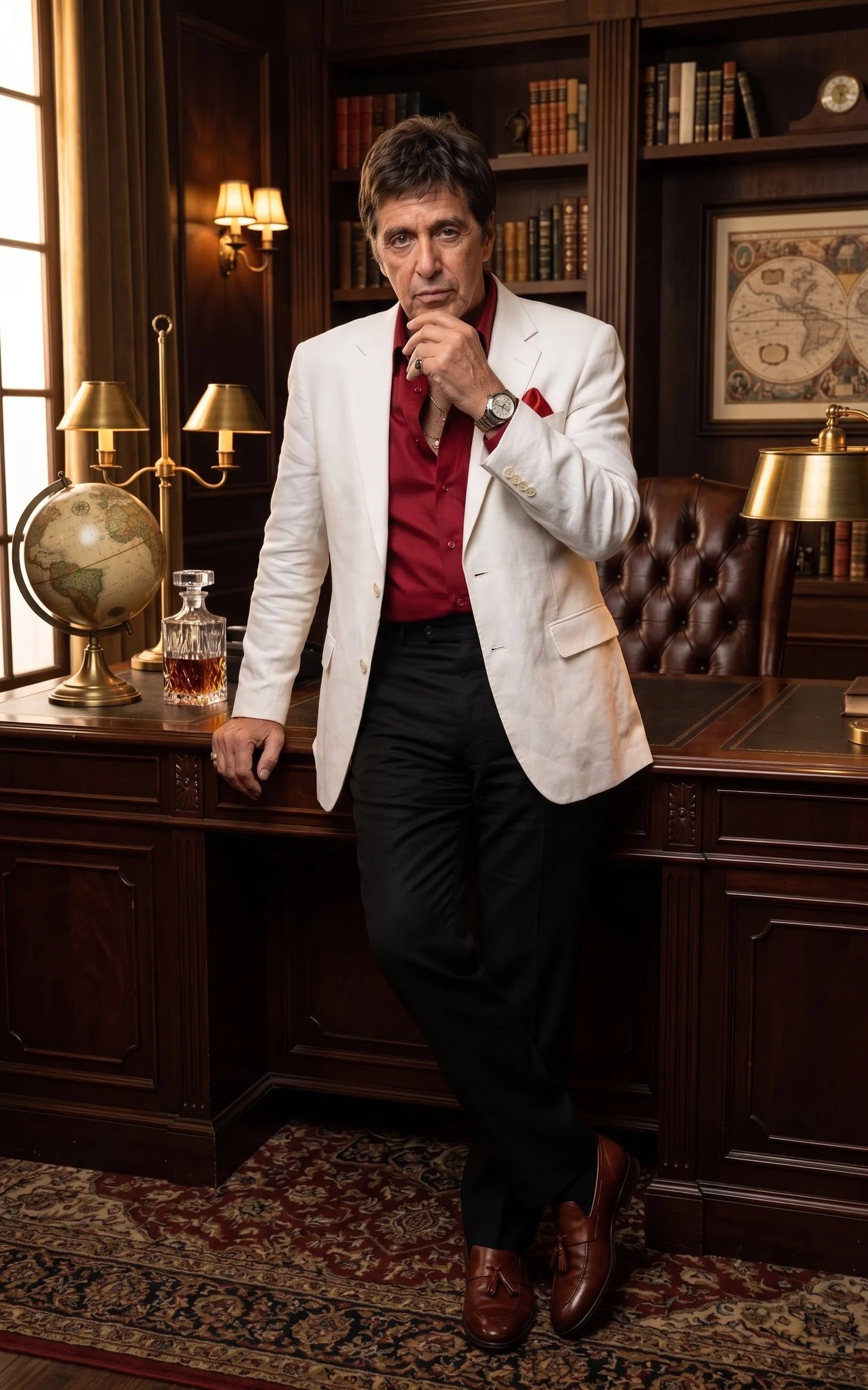 Tony Montana’s White Blazer Red Shirt Black Pants – Men’s White Blazer Outfit with Red Shirt and Black Trousers for Party, Wedding and Vintage Style Wear - Image 10