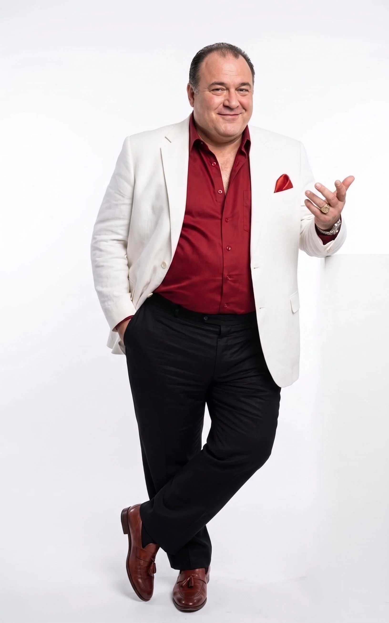 Tony Montana’s White Blazer Red Shirt Black Pants – Men’s White Blazer Outfit with Red Shirt and Black Trousers for Party, Wedding and Vintage Style Wear - Image 5