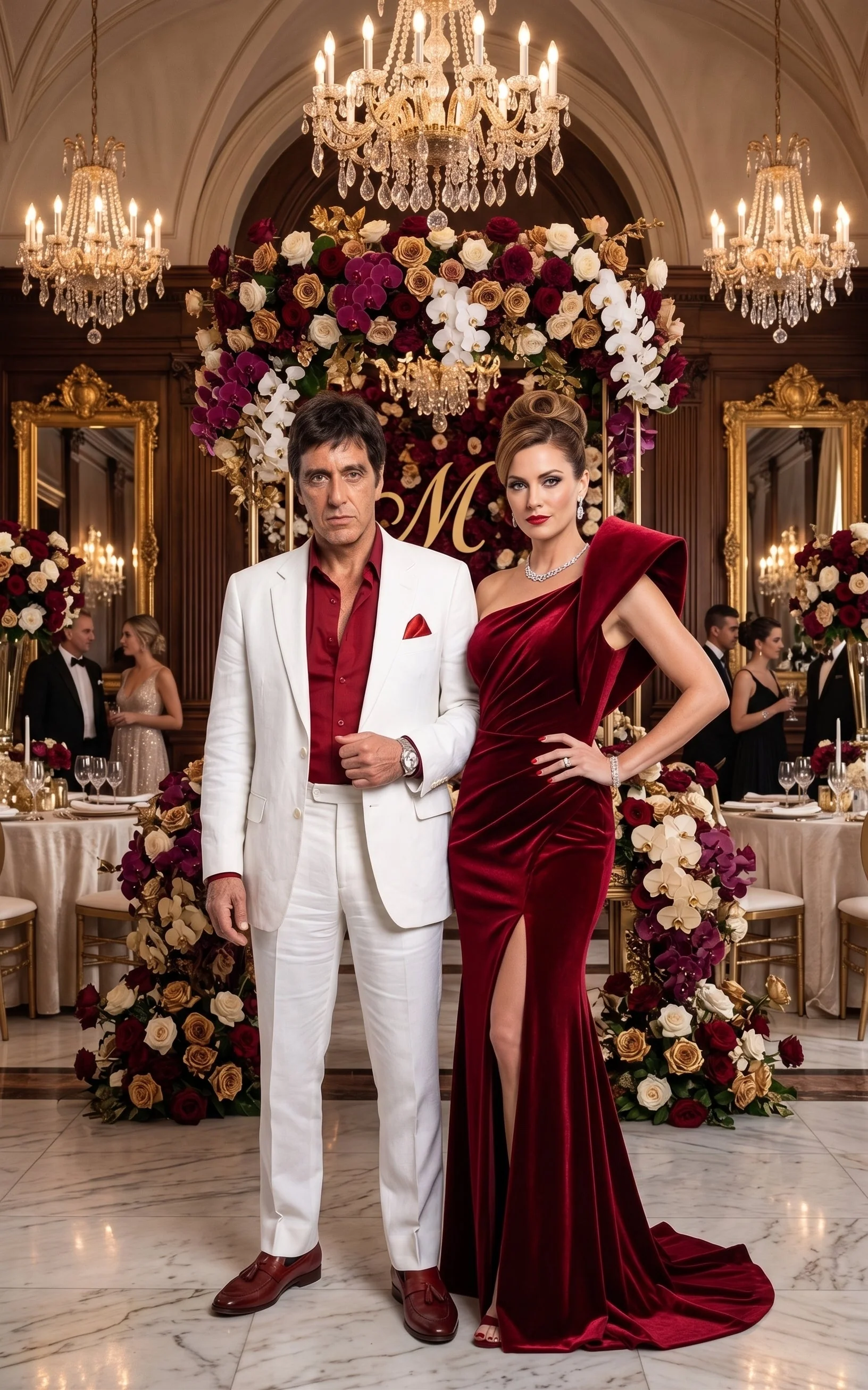Tony Montana’s White Blazer Red Shirt Black Pants – Men’s White Blazer Outfit with Red Shirt and Black Trousers for Party, Wedding and Vintage Style Wear - Image 6