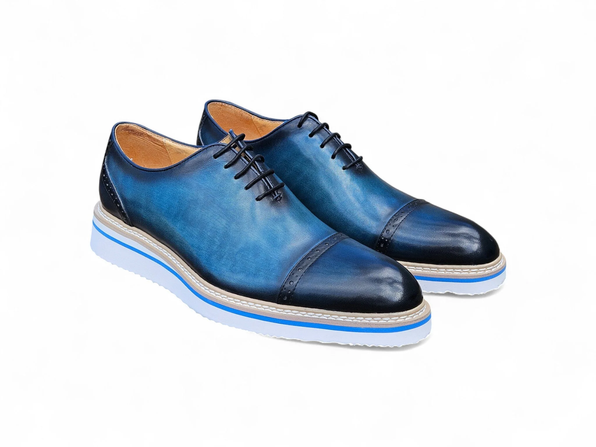 Two Tone Cap toe Calfskin Oxford - Image 12