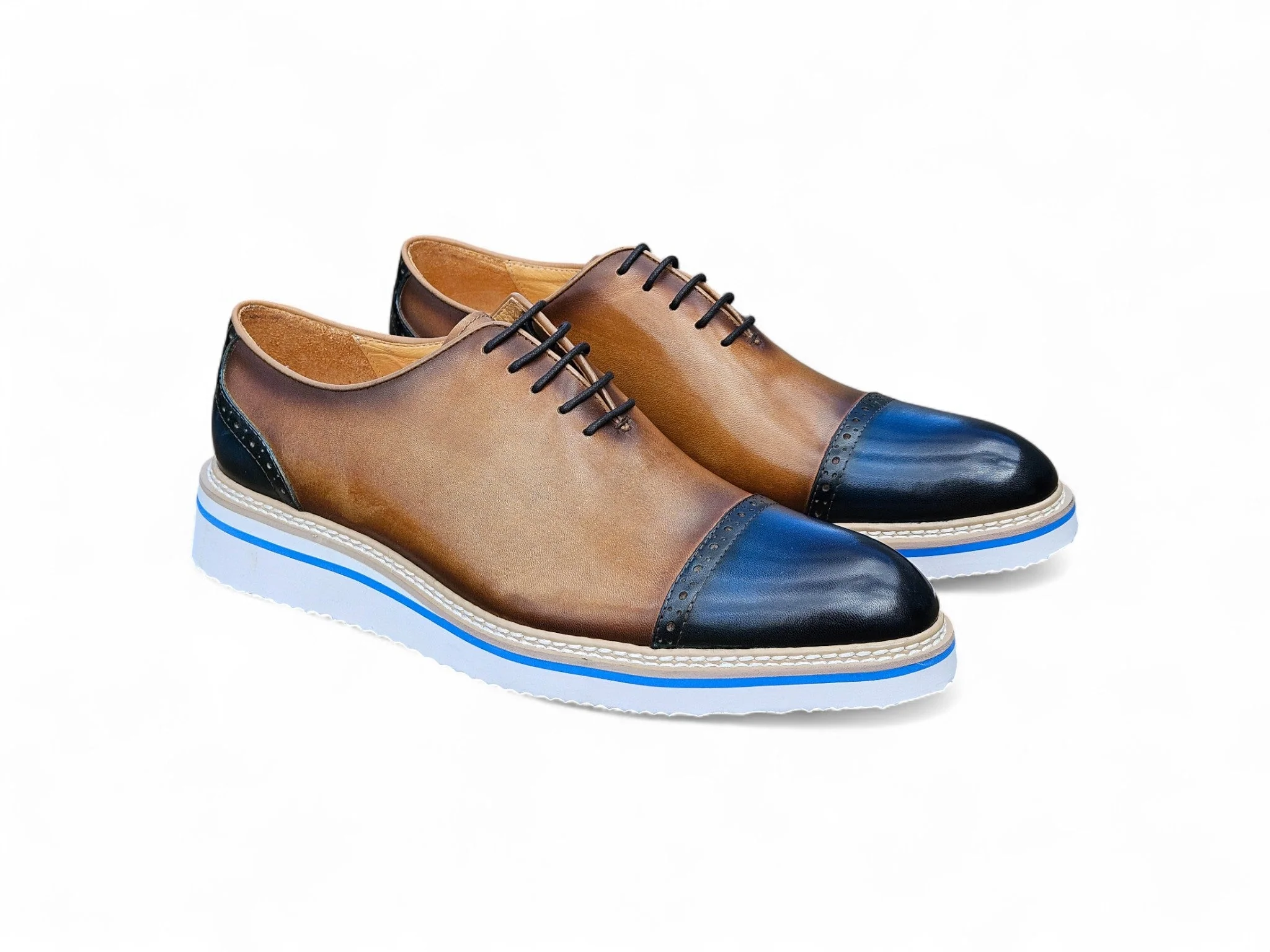 Two Tone Cap toe Calfskin Oxford - Image 15