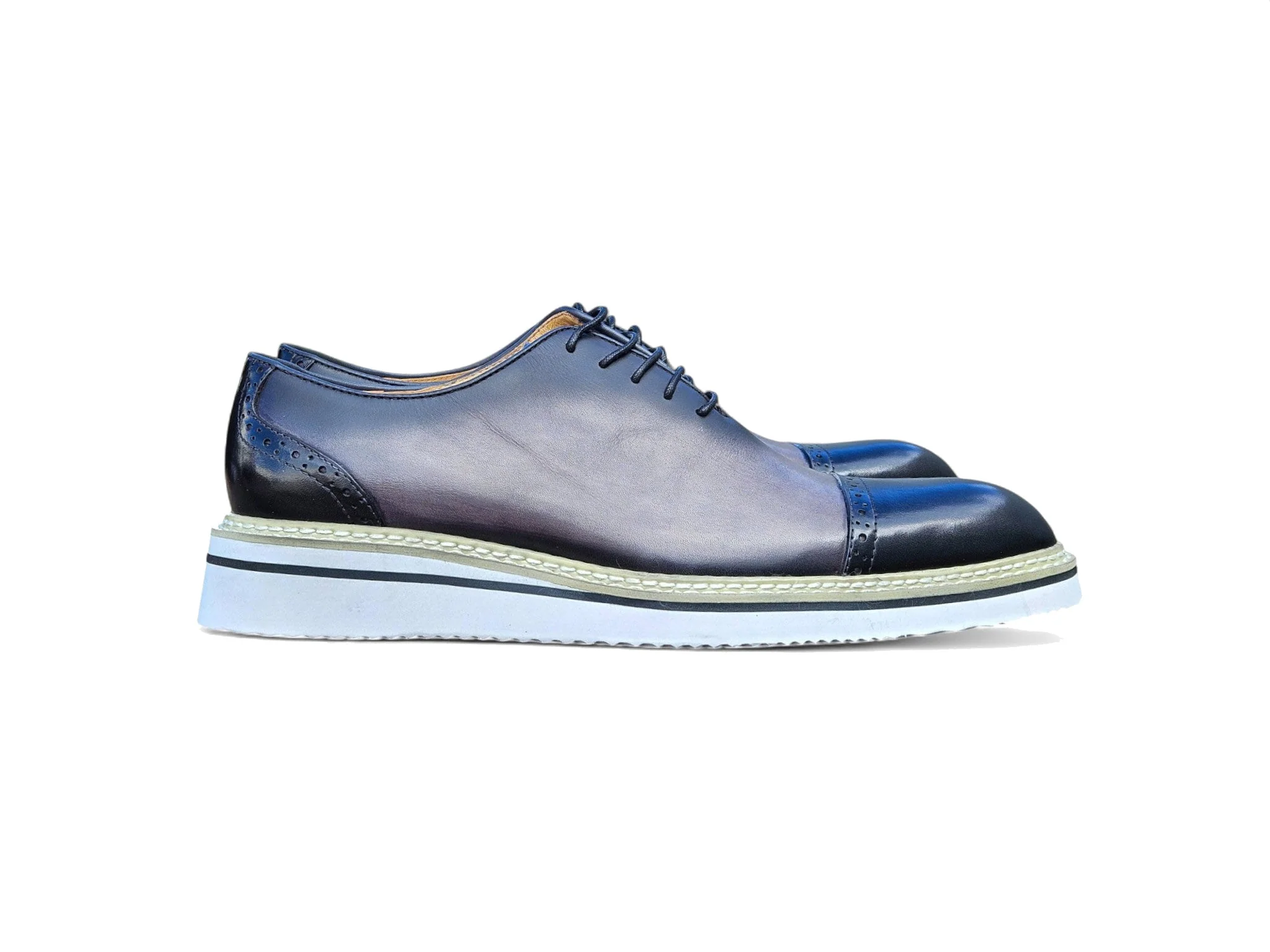 Two Tone Cap toe Calfskin Oxford - Image 8