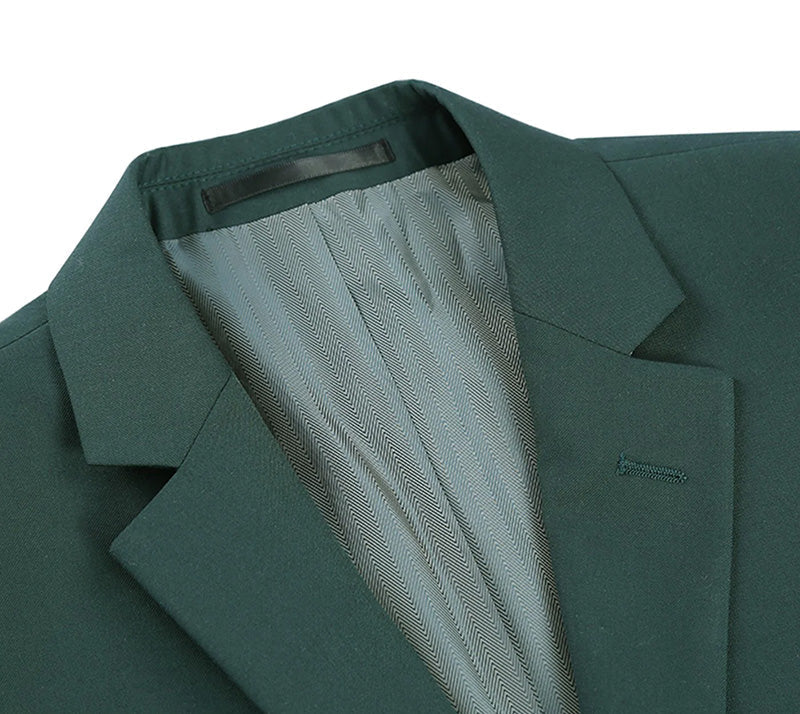Vanderbilt Collection - Classic 2 Piece Suit 2 Buttons Regular Fit In Green - Image 2