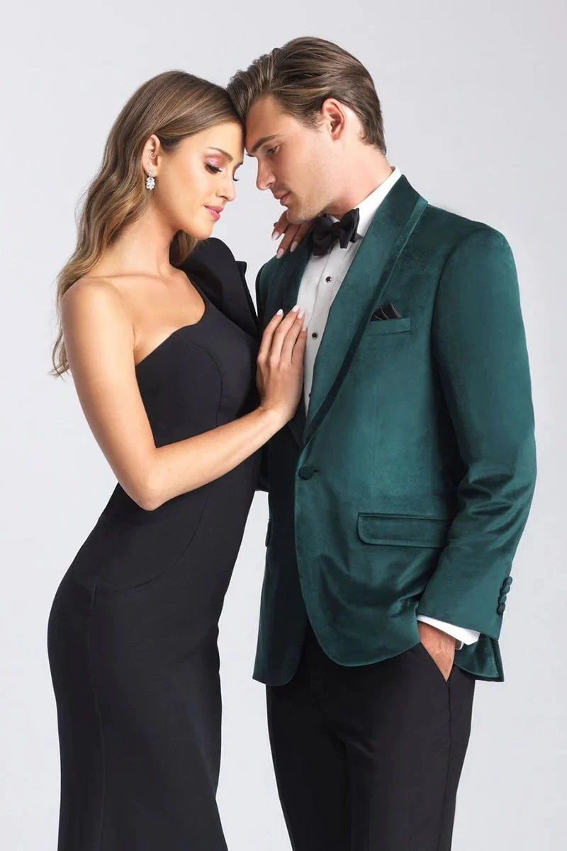 Velvet Blazer - Mens Blazer - Dinner Jacket "Venice" Emerald Green Velvet Dinner Jacket - Separates - Image 3