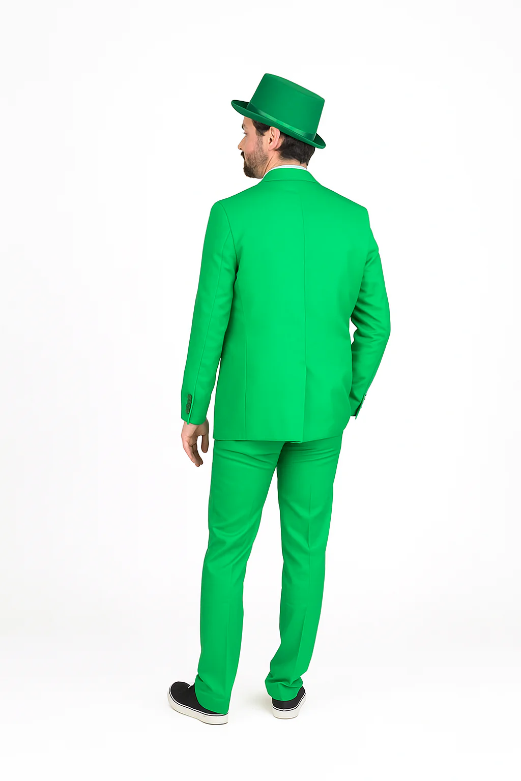 Vibrant Green Costume Suit with Matching Hat – Bold Party & Event Wear - Image 8