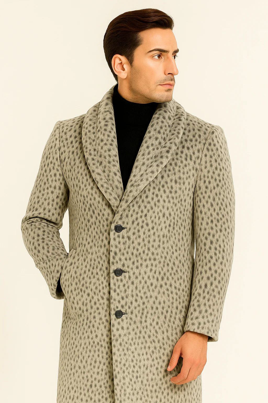 Vintage 1920s Gangster Pimp Coat – Full Length Leopard Faux Fur Style - Image 3
