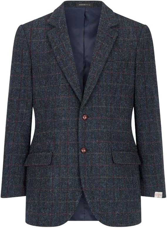 Walker and Hawkes Harris Tweed Blakemore Blazer for Men - Hand-Woven Wool Tweed Jacket with Polyester Lining, Regular Fit - Image 6