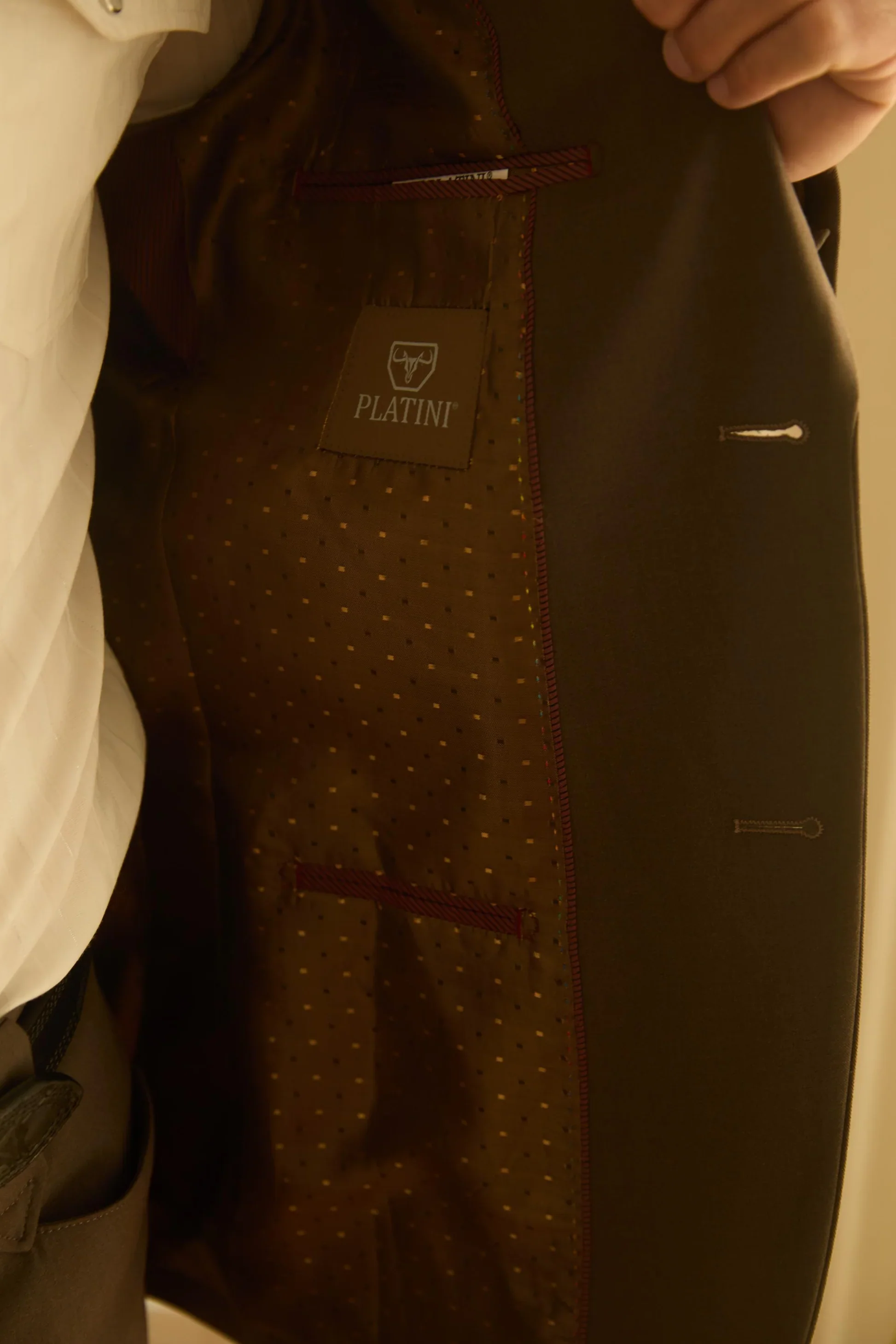 Western Style Brown Suit for Men – Refined Fit with Elbow Patch Accents - Image 5