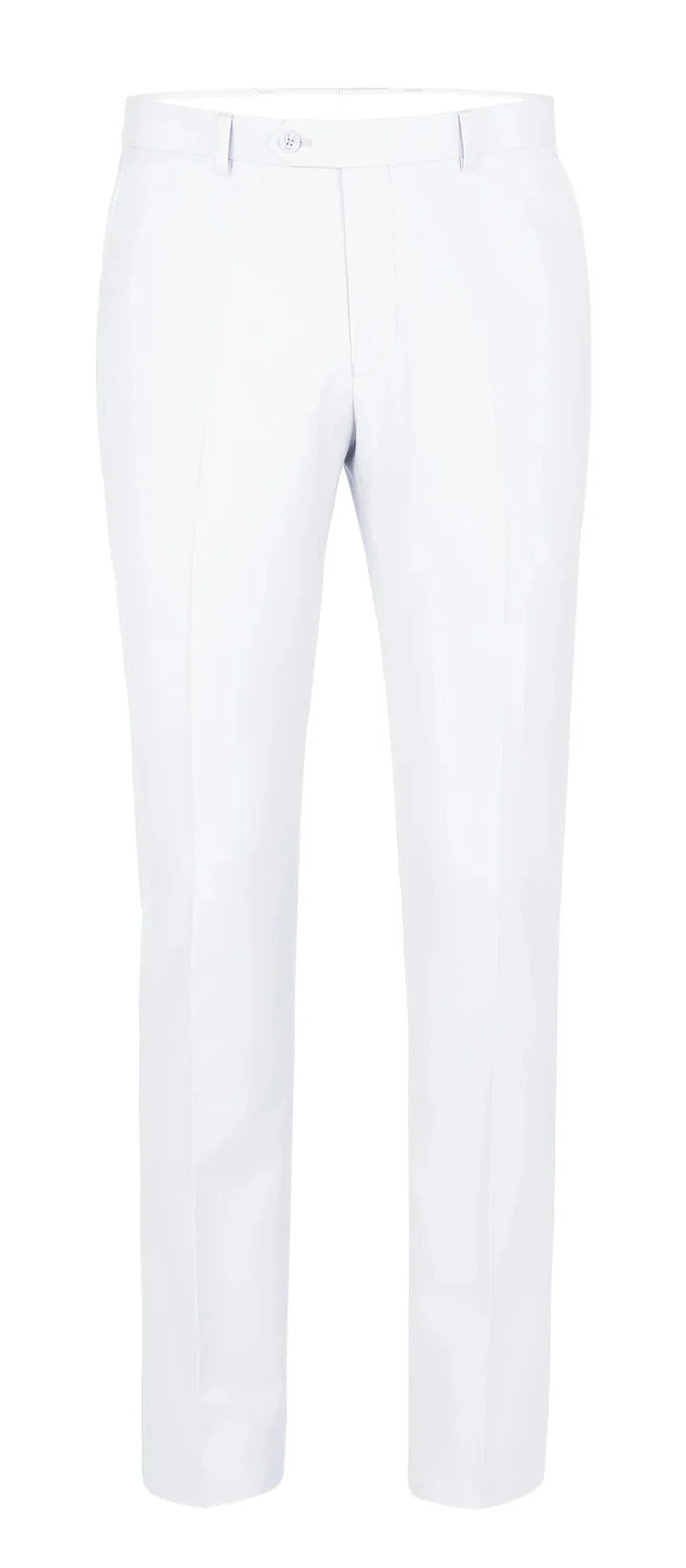 White Wedding Suit For Men - Perfect For Groom - Mens Basic Two Button Classic Fit Suit In White - Image 3