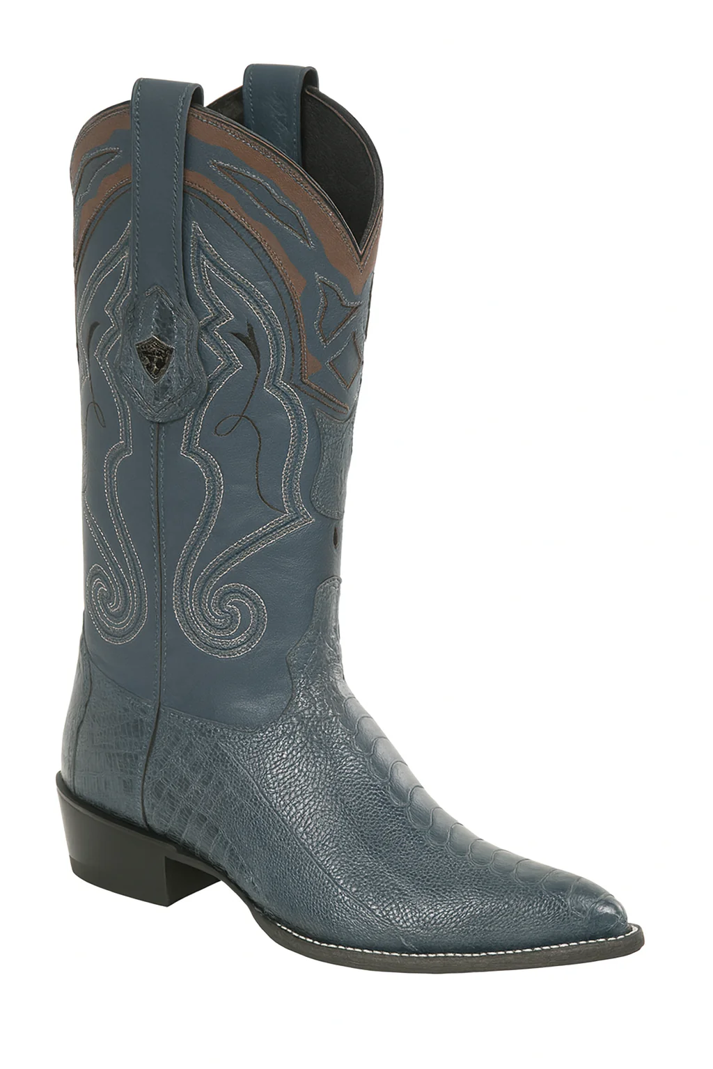 Blue Ostrich Cowboy Boots J-Toe - Image 2