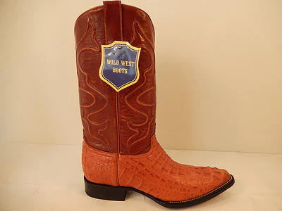 Wild West Boots Cognac Crocodile Cowboy Boot - Image 3