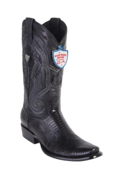 Wild West Botas de Armadillo Horma Dubai Toe Black