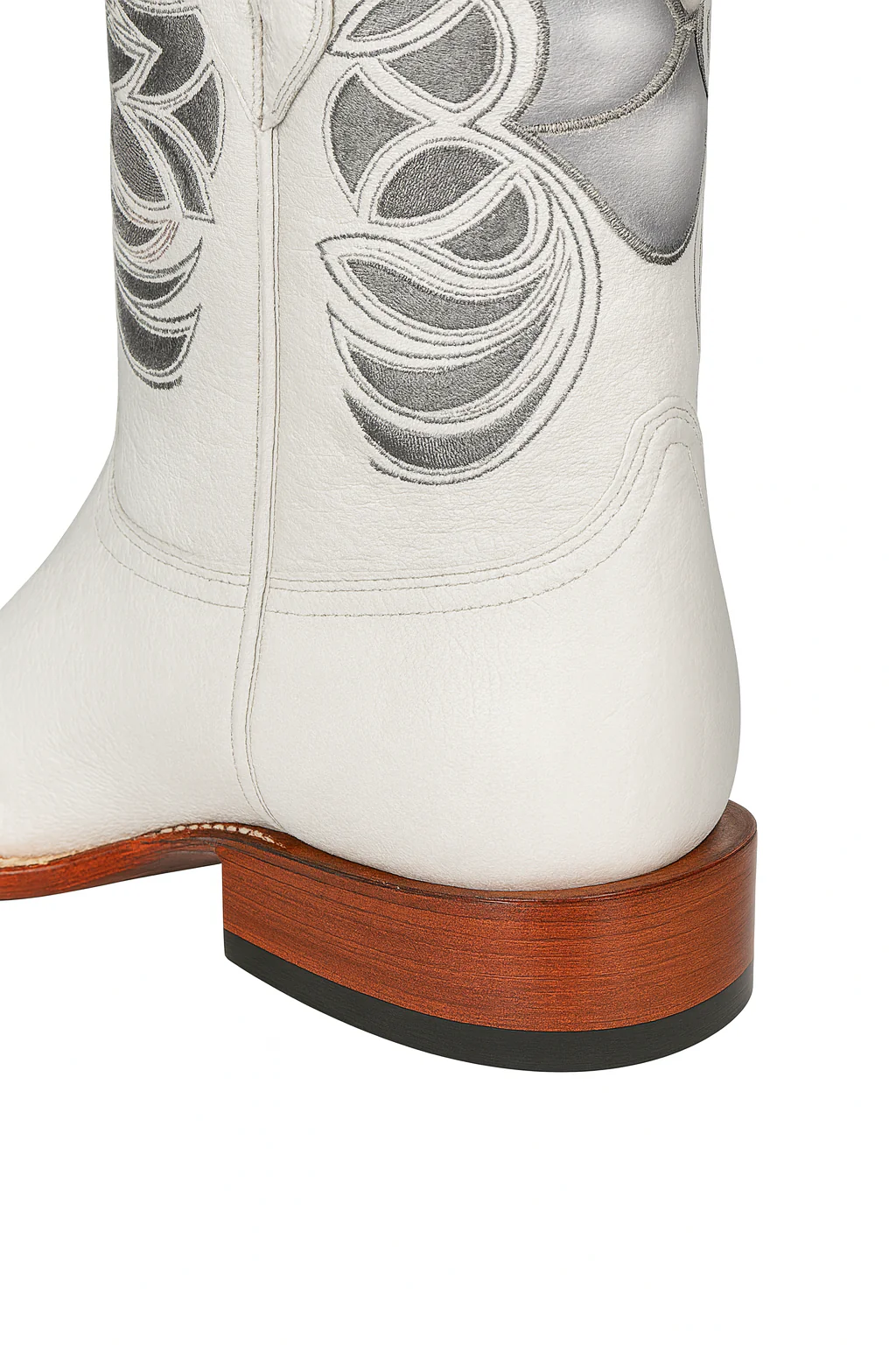 Wild West Botas de Panza de Avestruz Horma Square Toe White - Image 4