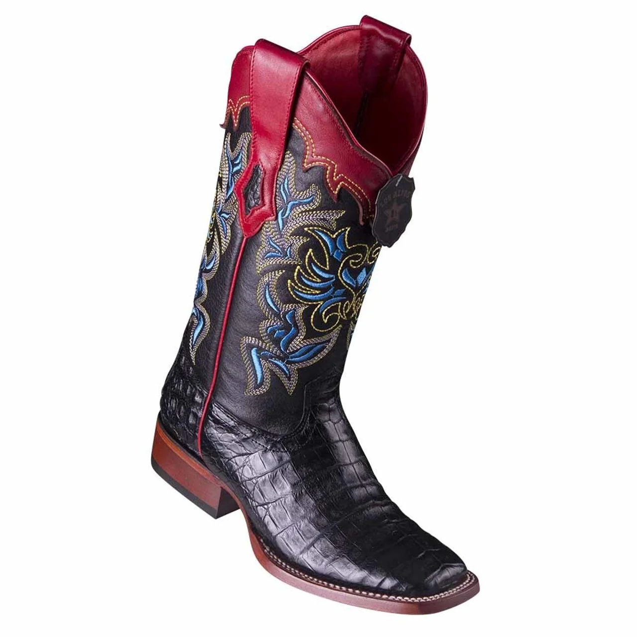 Women's Los Altos Black Caiman Belly Boots - Image 2