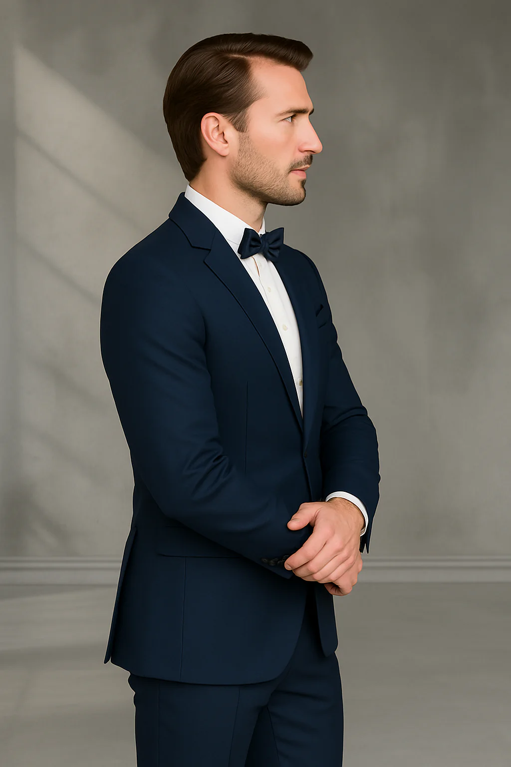 Wool Suit - Italian Made Business Suit by Statement Men's 2 Piece 100% Wool Modern Fit Suit - Subtle Texture - Image 10