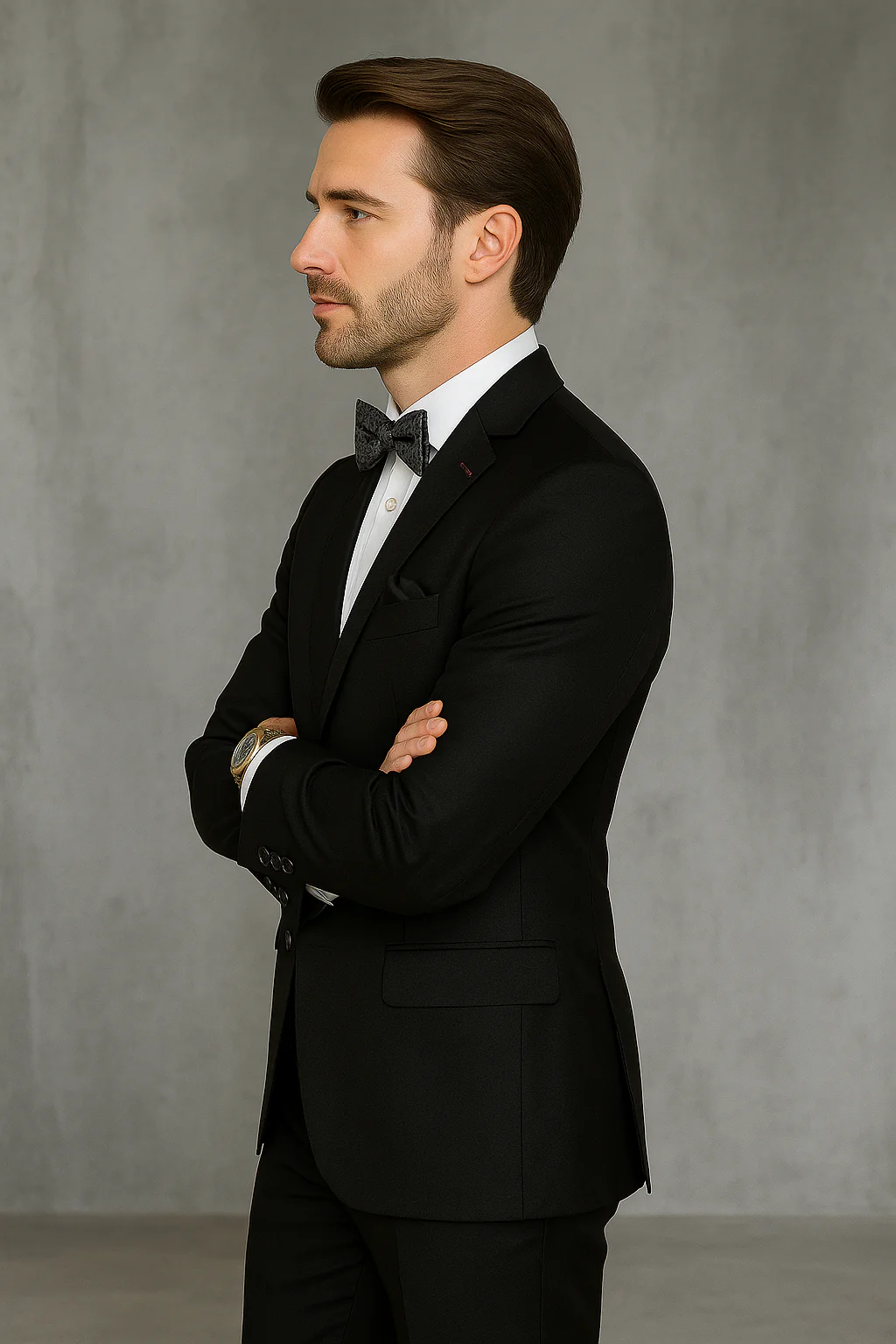 Wool Suit - Italian Made Business Suit by Statement Men's 2 Piece 100% Wool Modern Fit Suit - Subtle Texture - Image 4
